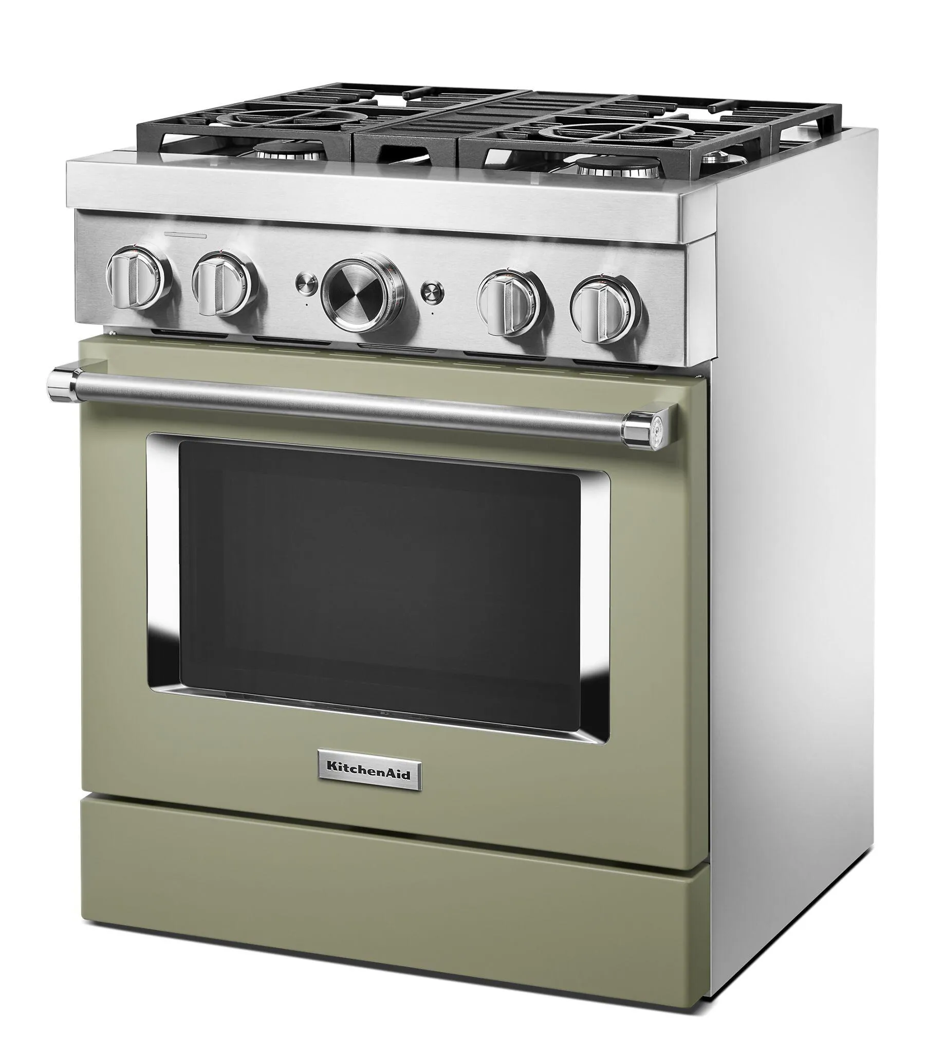 Kitchenaid KFDC500JAV Kitchenaid 30'' Smart Commercial-Style Dual Fuel Range With 4 Burners - Avocado Cream