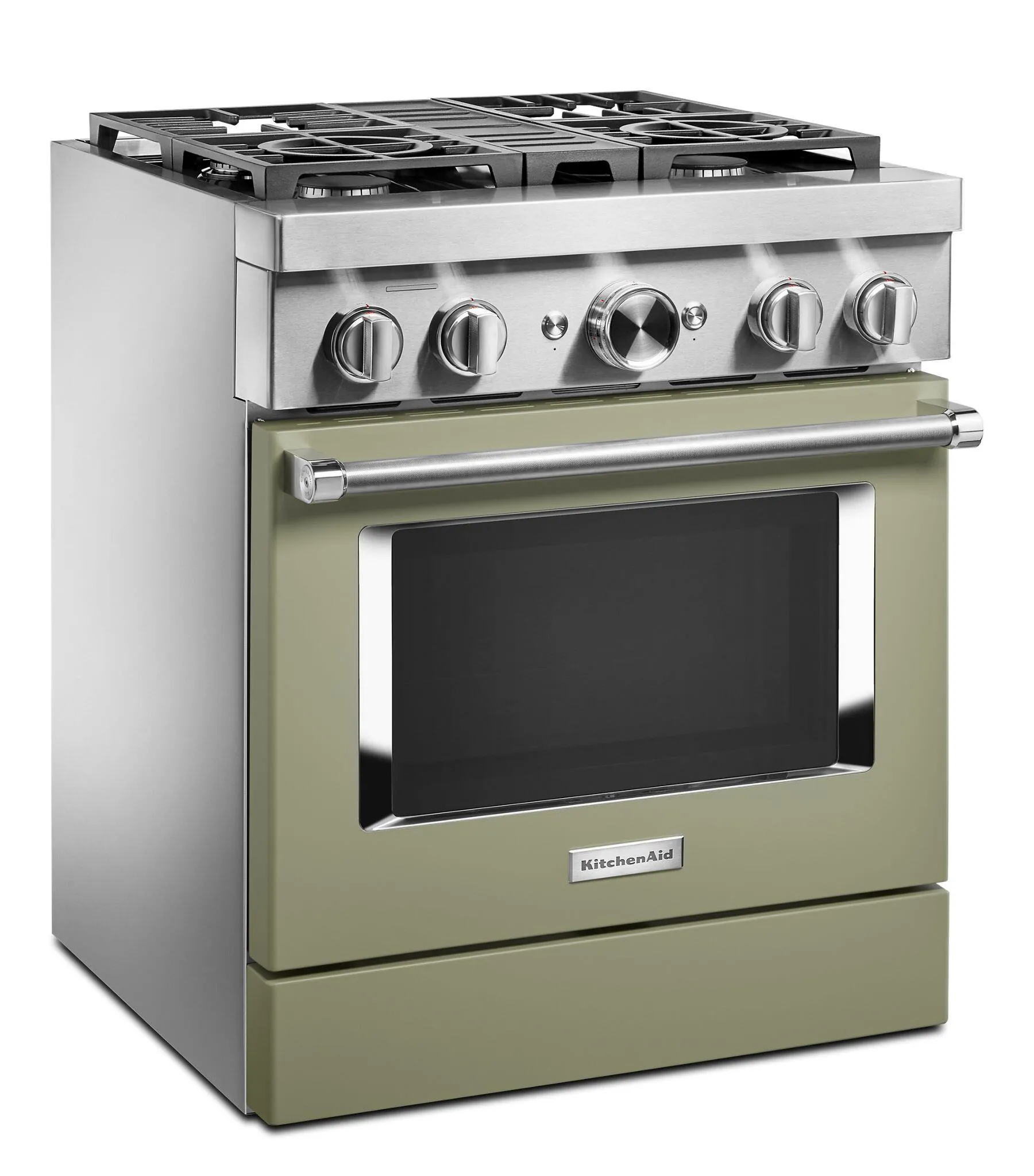 Kitchenaid KFDC500JAV Kitchenaid 30'' Smart Commercial-Style Dual Fuel Range With 4 Burners - Avocado Cream