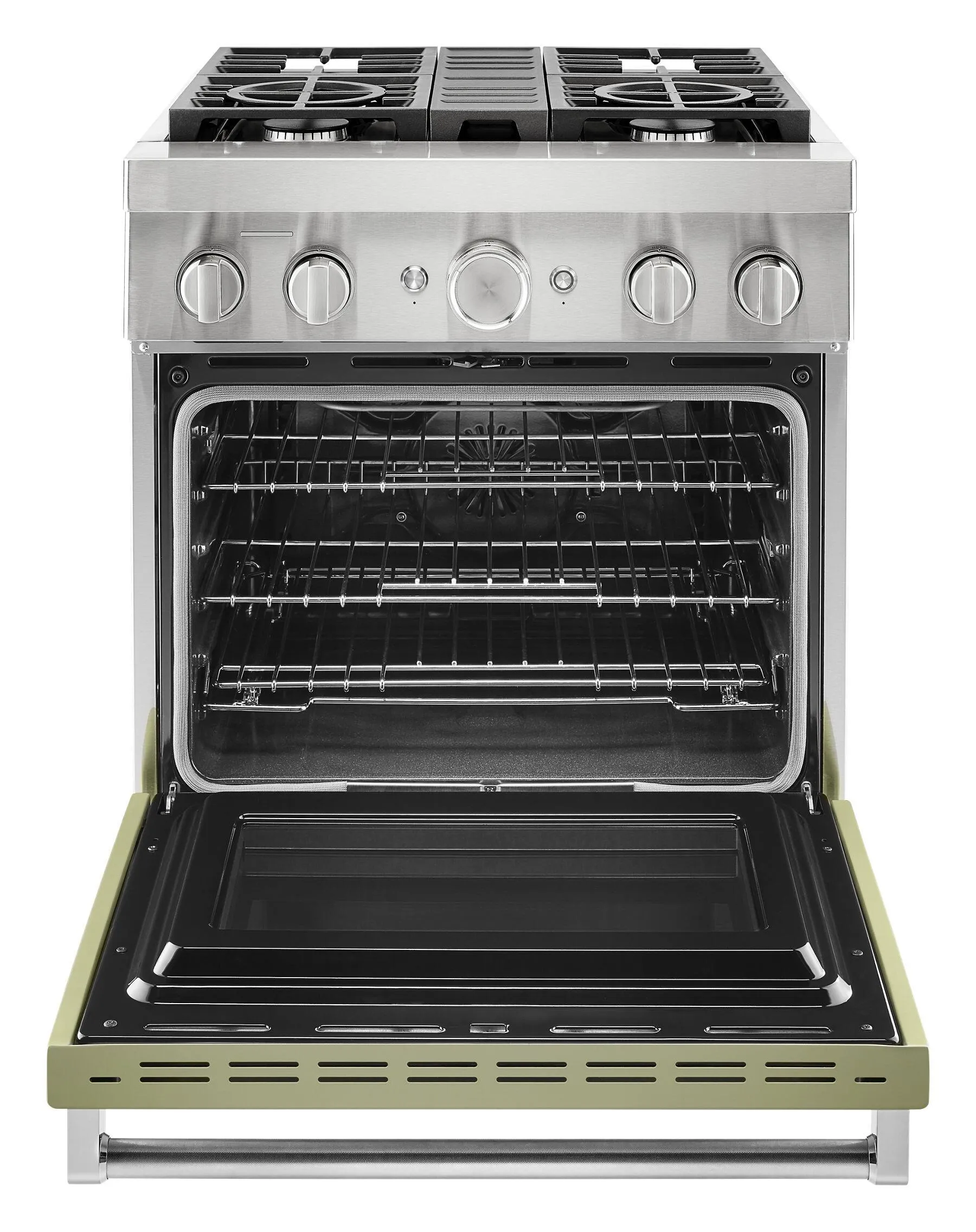 Kitchenaid KFDC500JAV Kitchenaid 30'' Smart Commercial-Style Dual Fuel Range With 4 Burners - Avocado Cream