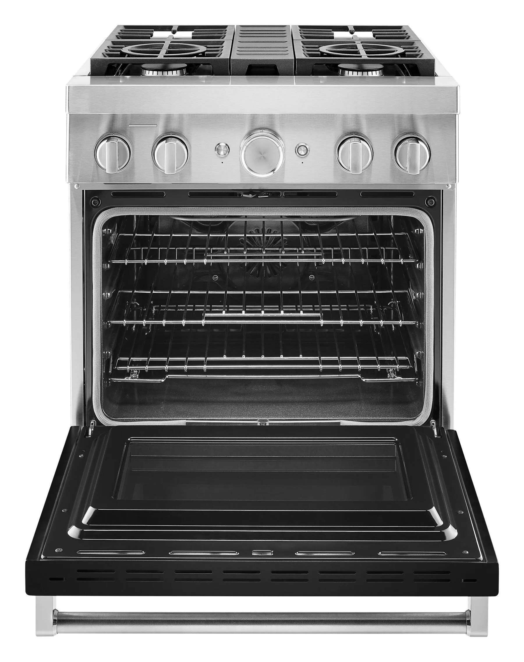 Kitchenaid KFDC500JBK Kitchenaid 30'' Smart Commercial-Style Dual Fuel Range With 4 Burners - Imperial Black
