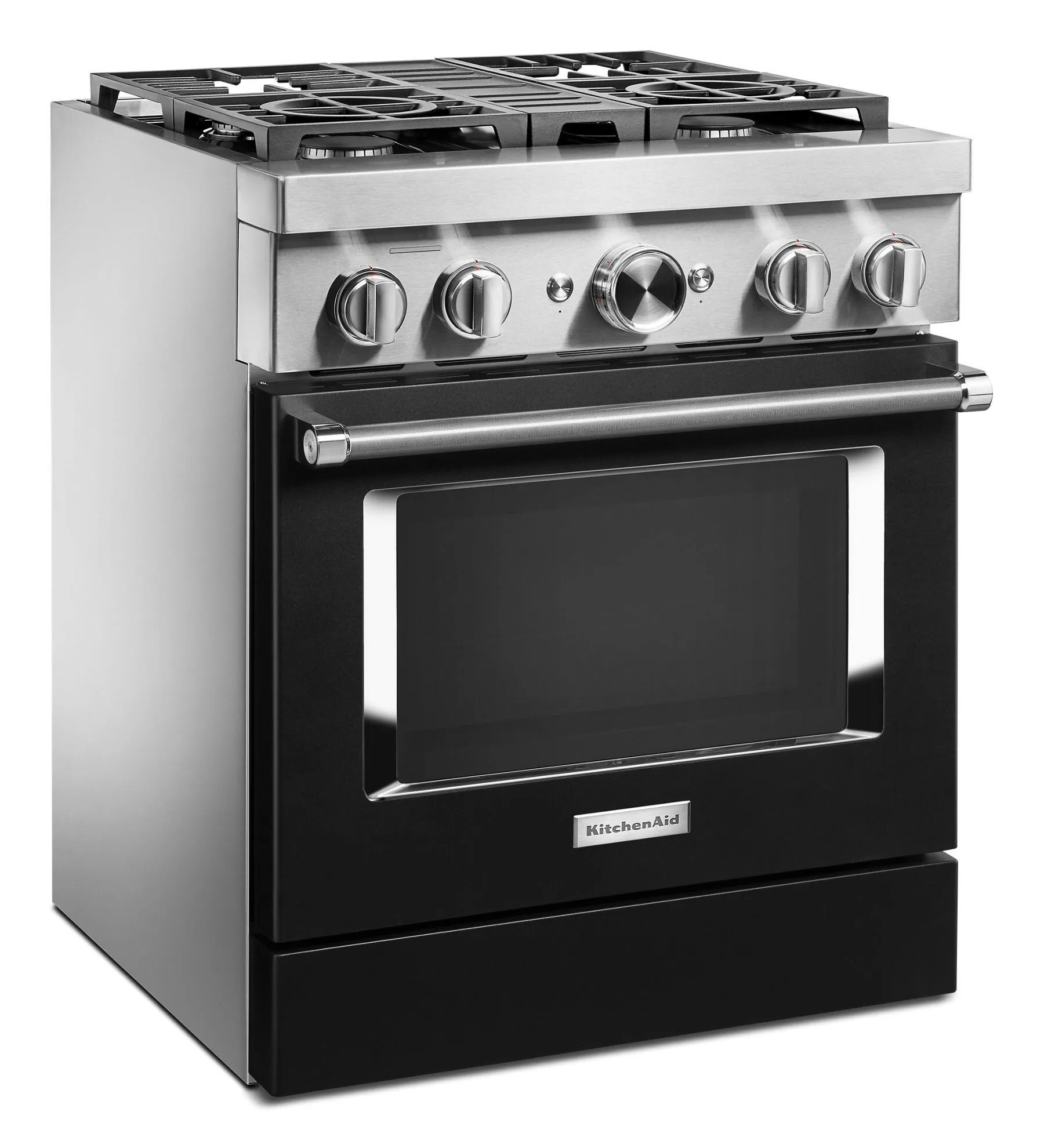 Kitchenaid KFDC500JBK Kitchenaid 30'' Smart Commercial-Style Dual Fuel Range With 4 Burners - Imperial Black