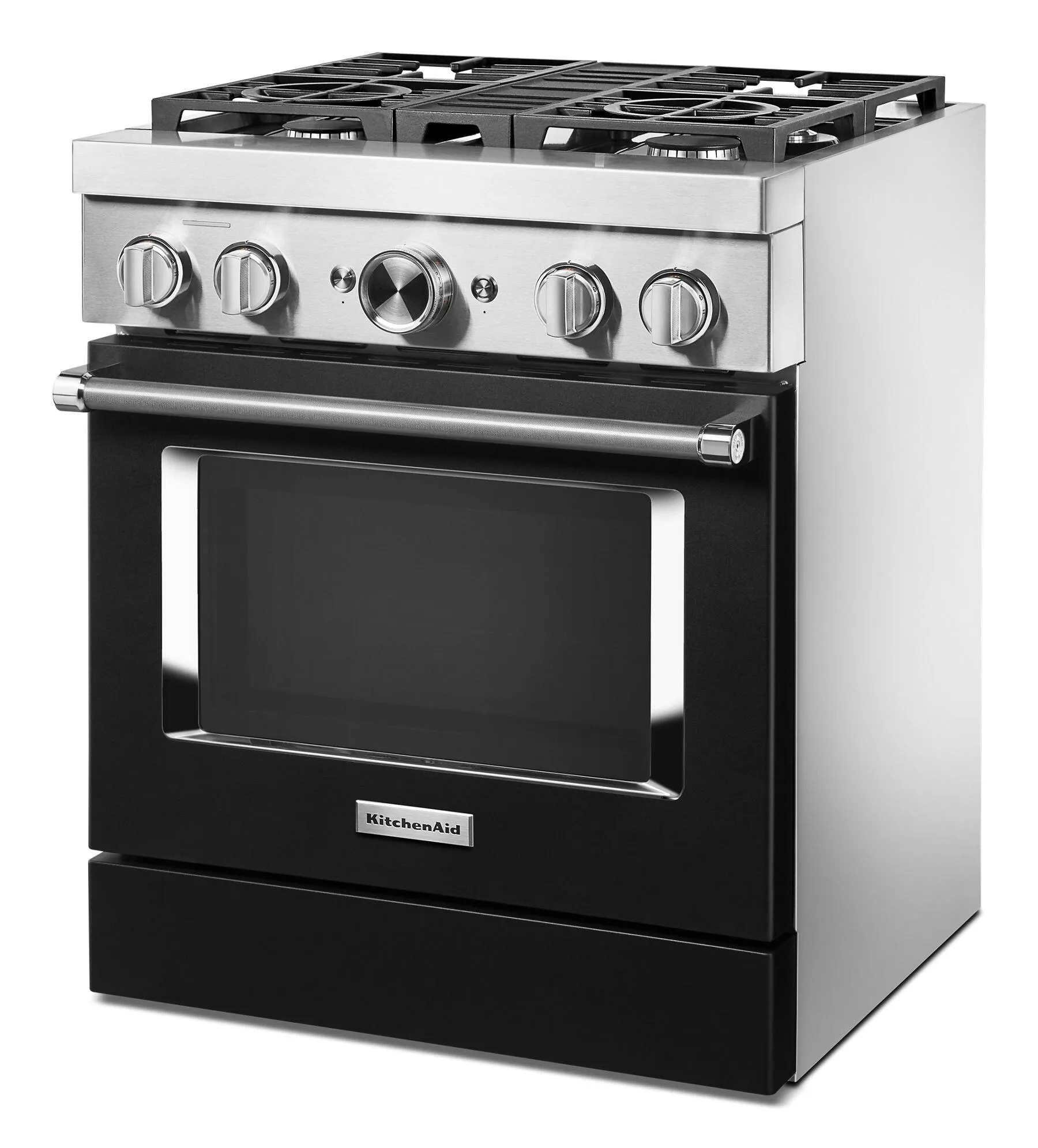 Kitchenaid KFDC500JBK Kitchenaid 30'' Smart Commercial-Style Dual Fuel Range With 4 Burners - Imperial Black