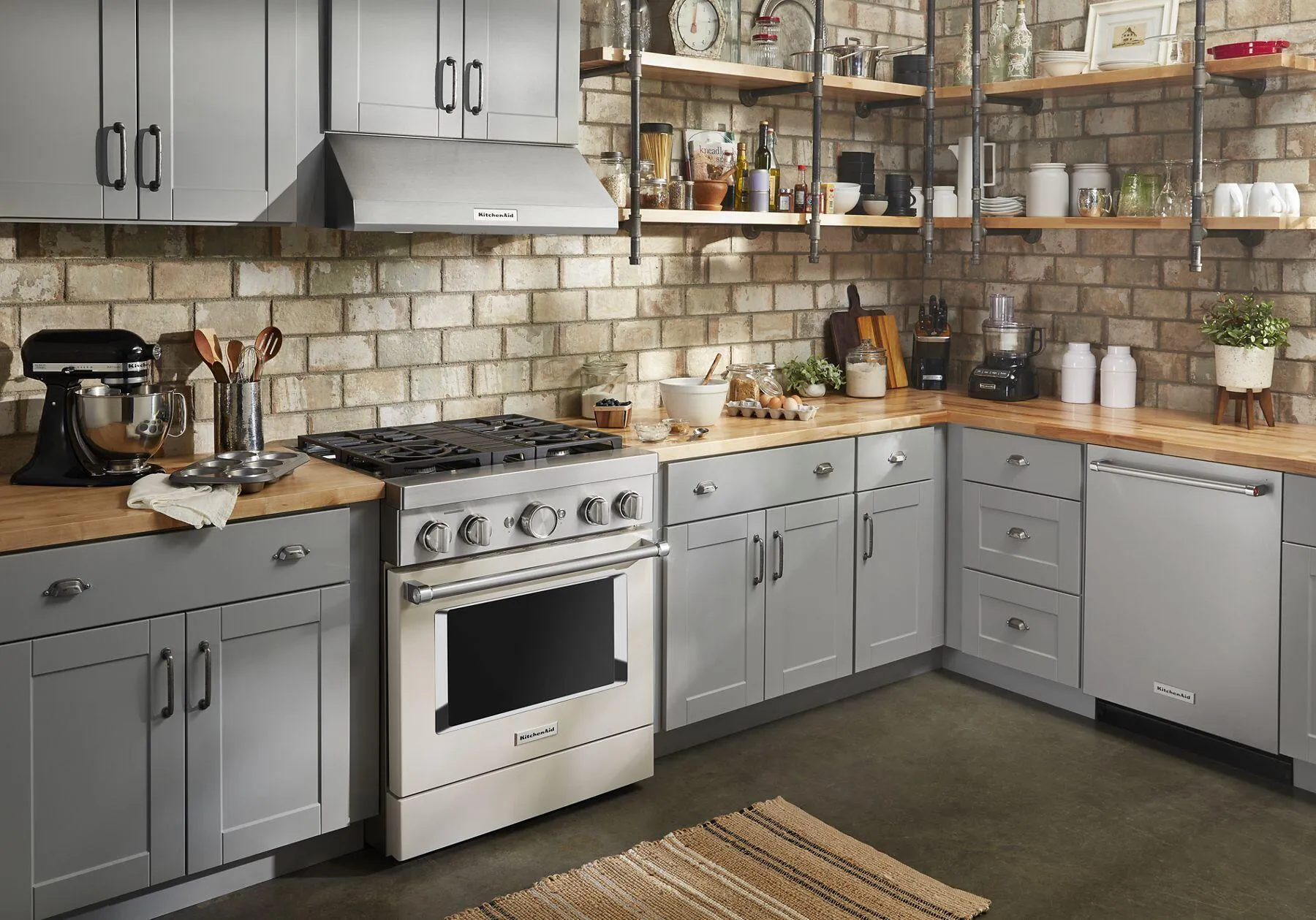 Kitchenaid KFDC500JMH Kitchenaid 30'' Smart Commercial-Style Dual Fuel Range With 4 Burners - Milkshake