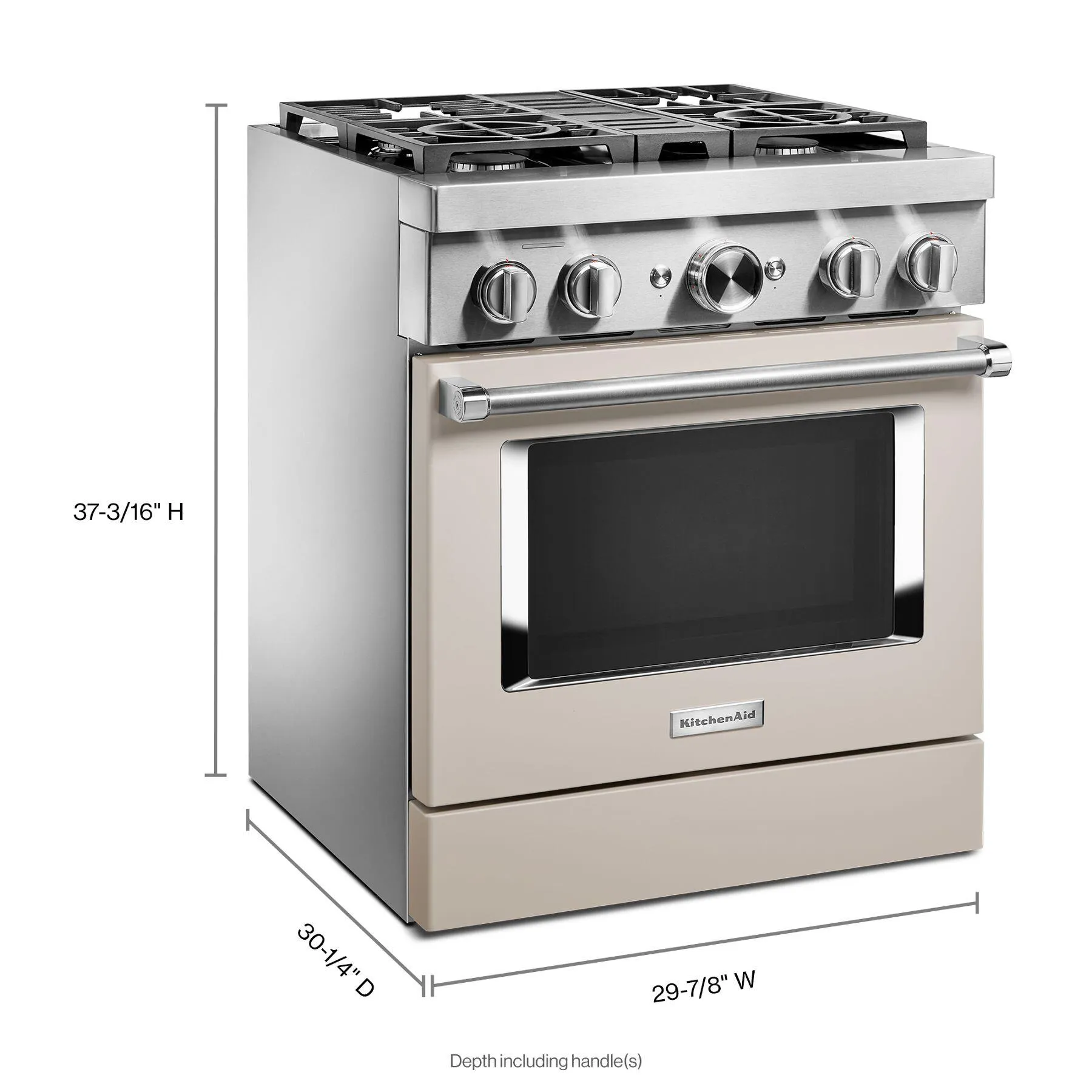 Kitchenaid KFDC500JMH Kitchenaid 30'' Smart Commercial-Style Dual Fuel Range With 4 Burners - Milkshake