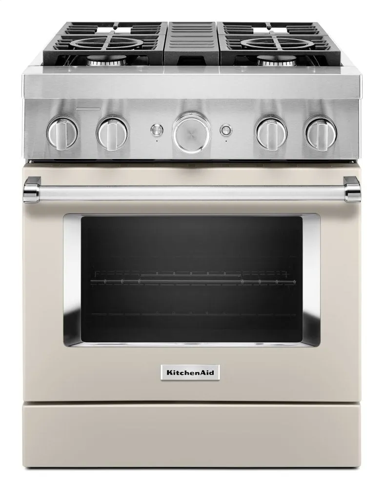 Kitchenaid KFDC500JMH Kitchenaid 30'' Smart Commercial-Style Dual Fuel Range With 4 Burners - Milkshake