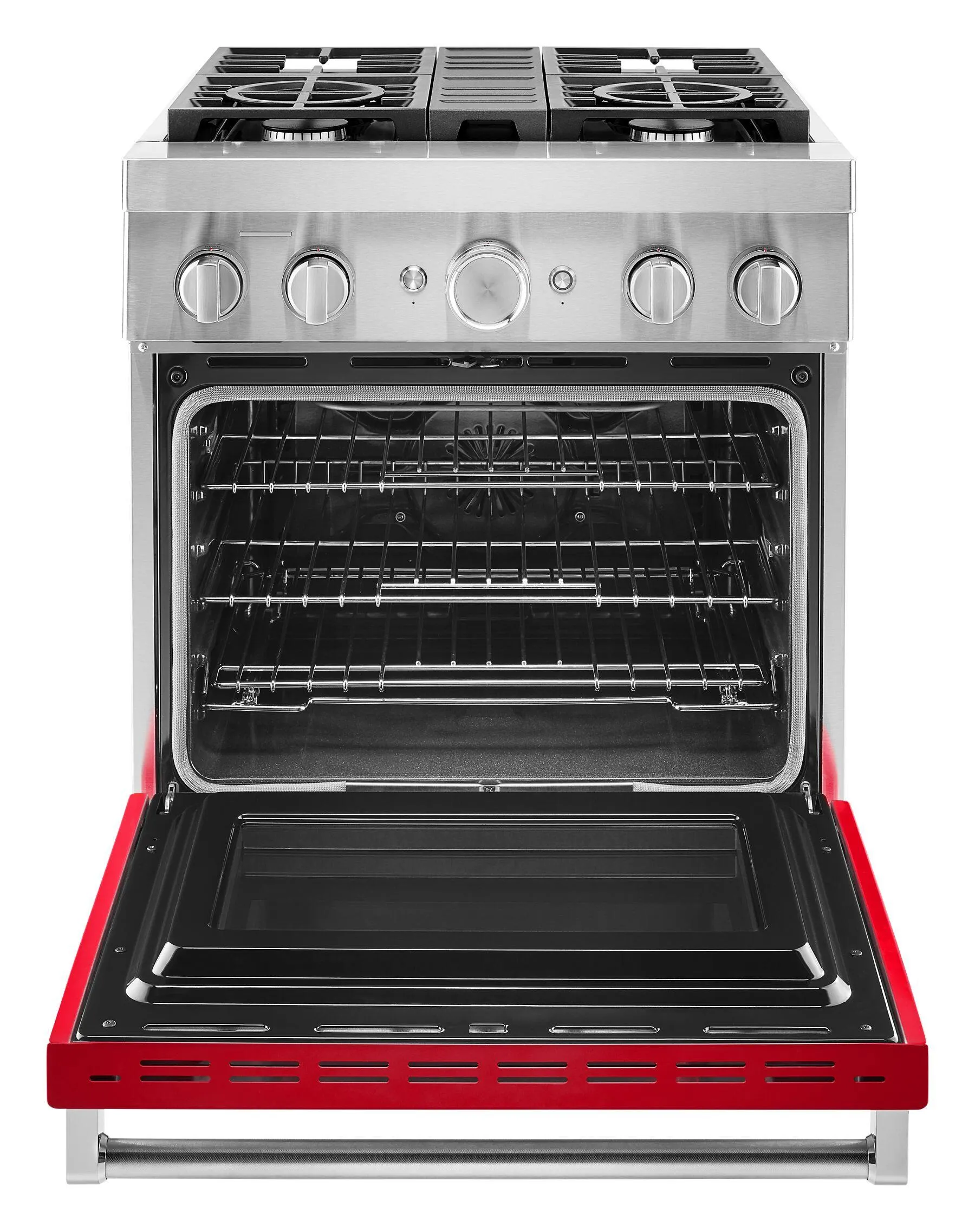 Kitchenaid KFDC500JPA Kitchenaid 30'' Smart Commercial-Style Dual Fuel Range With 4 Burners - Passion Red