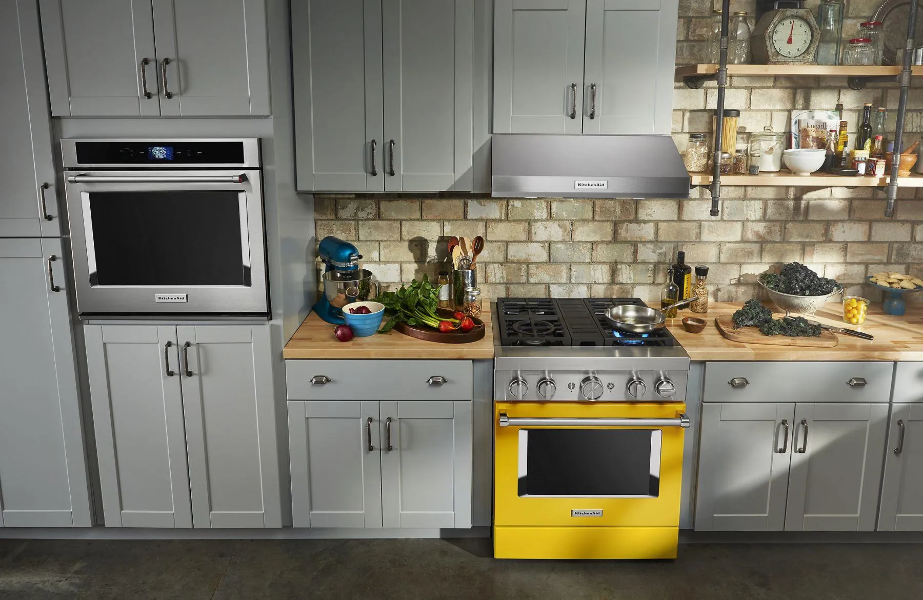 Kitchenaid KFDC500JYP Kitchenaid 30'' Smart Commercial-Style Dual Fuel Range With 4 Burners - Yellow Pepper