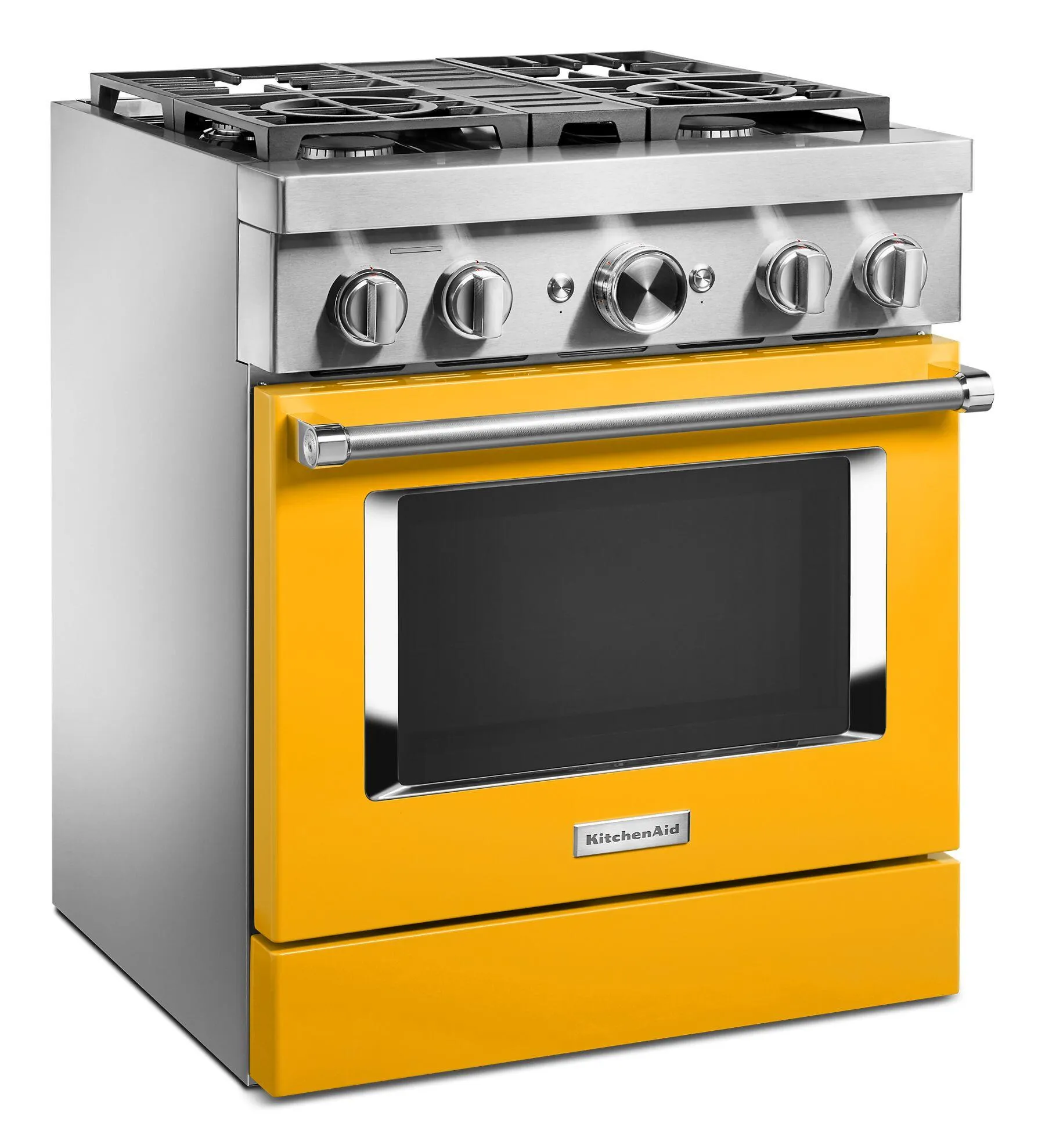 Kitchenaid KFDC500JYP Kitchenaid 30'' Smart Commercial-Style Dual Fuel Range With 4 Burners - Yellow Pepper