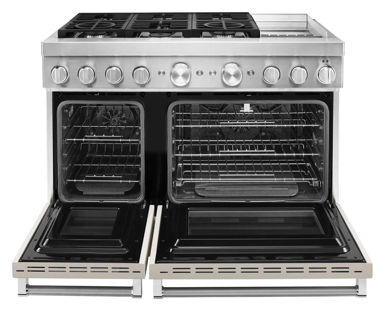 Kitchenaid KFDC558JMH Kitchenaid 48'' Smart Commercial-Style Dual Fuel Range With Griddle Milkshake
