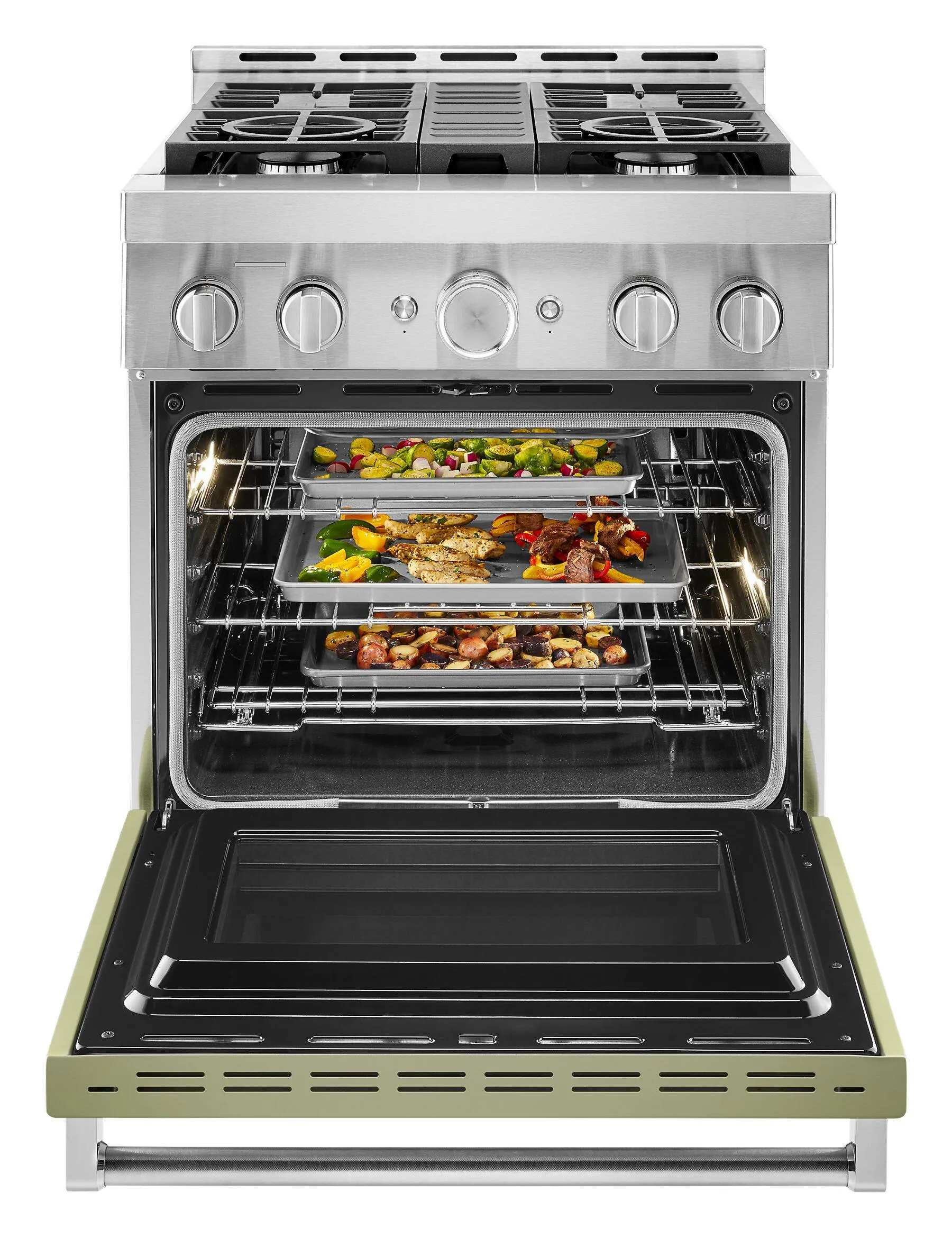 Kitchenaid KFGC500JAV Kitchenaid 30'' Smart Commercial-Style Gas Range With 4 Burners - Avocado Cream