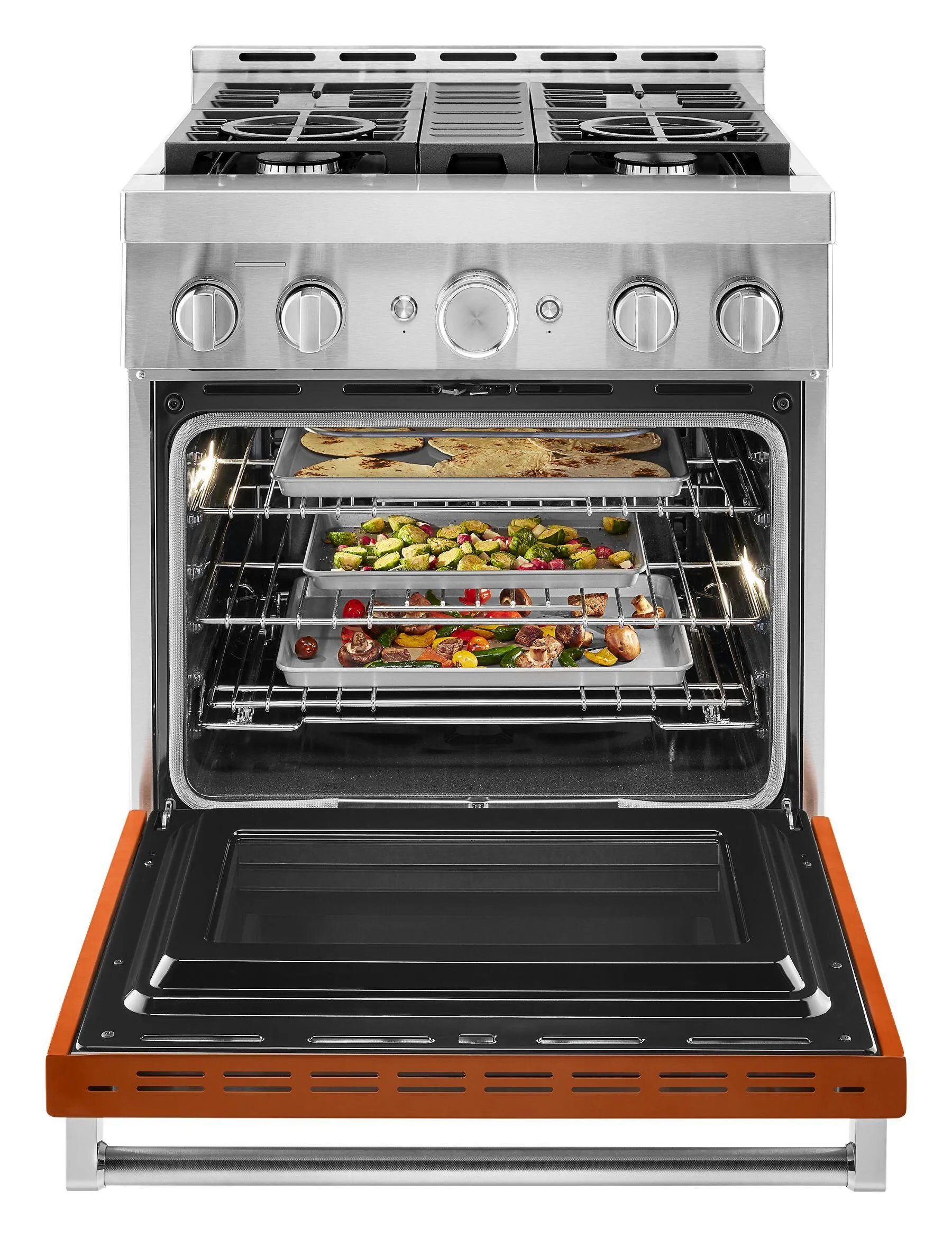 Kitchenaid KFGC500JSC Kitchenaid 30'' Smart Commercial-Style Gas Range With 4 Burners - Scorched Orange