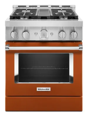 Kitchenaid KFGC500JSC Kitchenaid 30'' Smart Commercial-Style Gas Range With 4 Burners - Scorched Orange