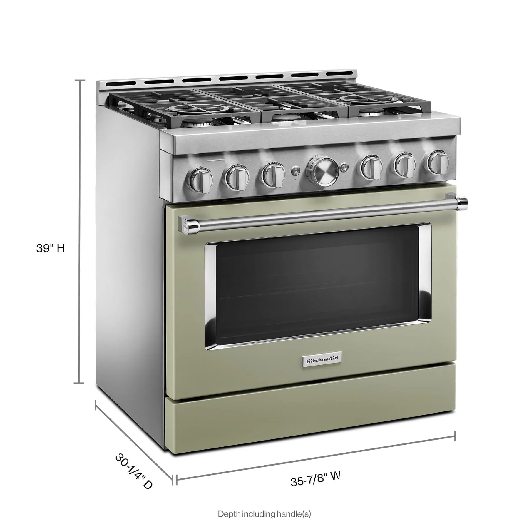 Kitchenaid KFGC506JAV Kitchenaid 36'' Smart Commercial-Style Gas Range With 6 Burners - Avocado Cream