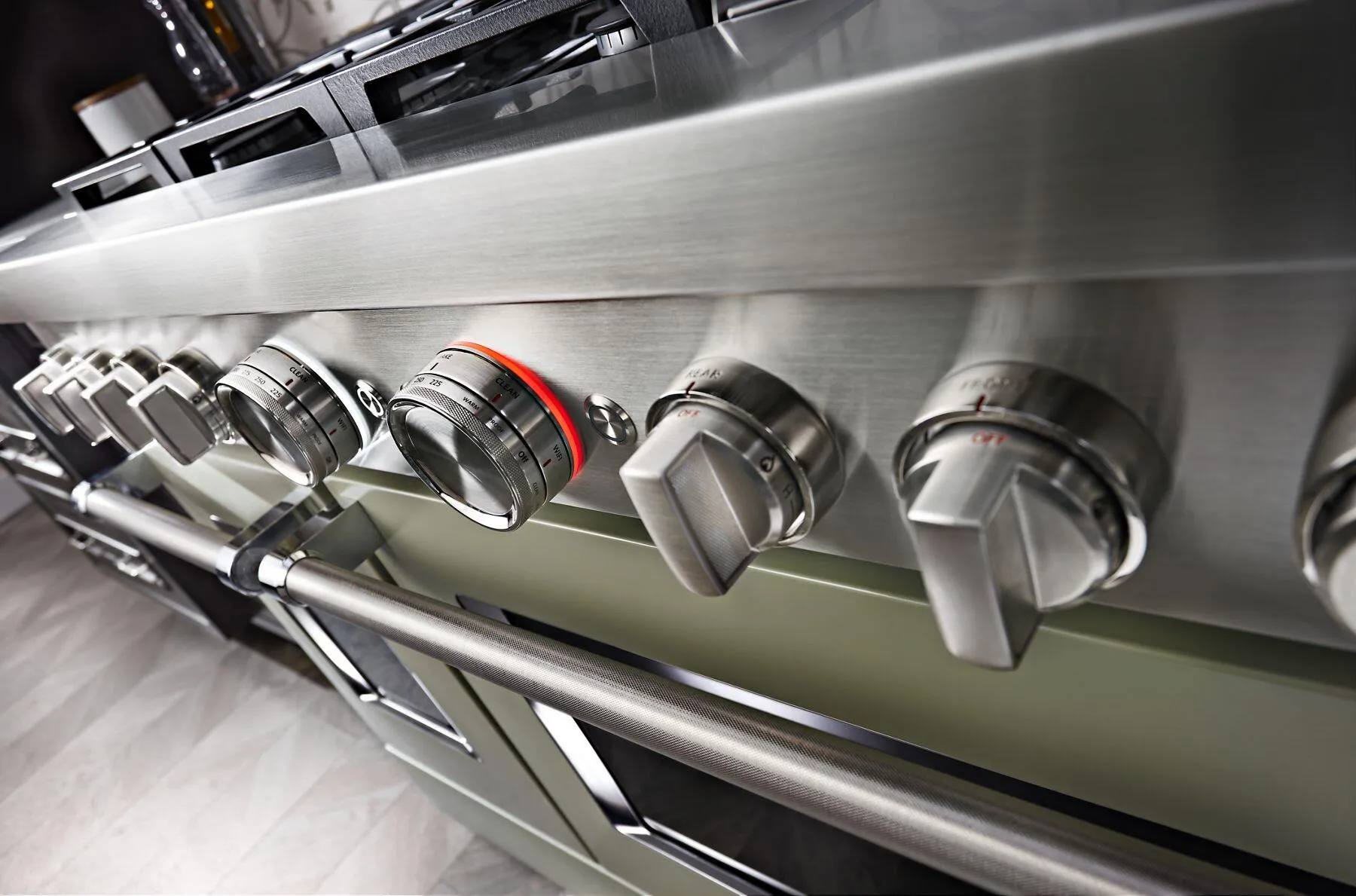Kitchenaid KFGC558JAV Kitchenaid 48'' Smart Commercial-Style Gas Range With Griddle - Avocado Cream