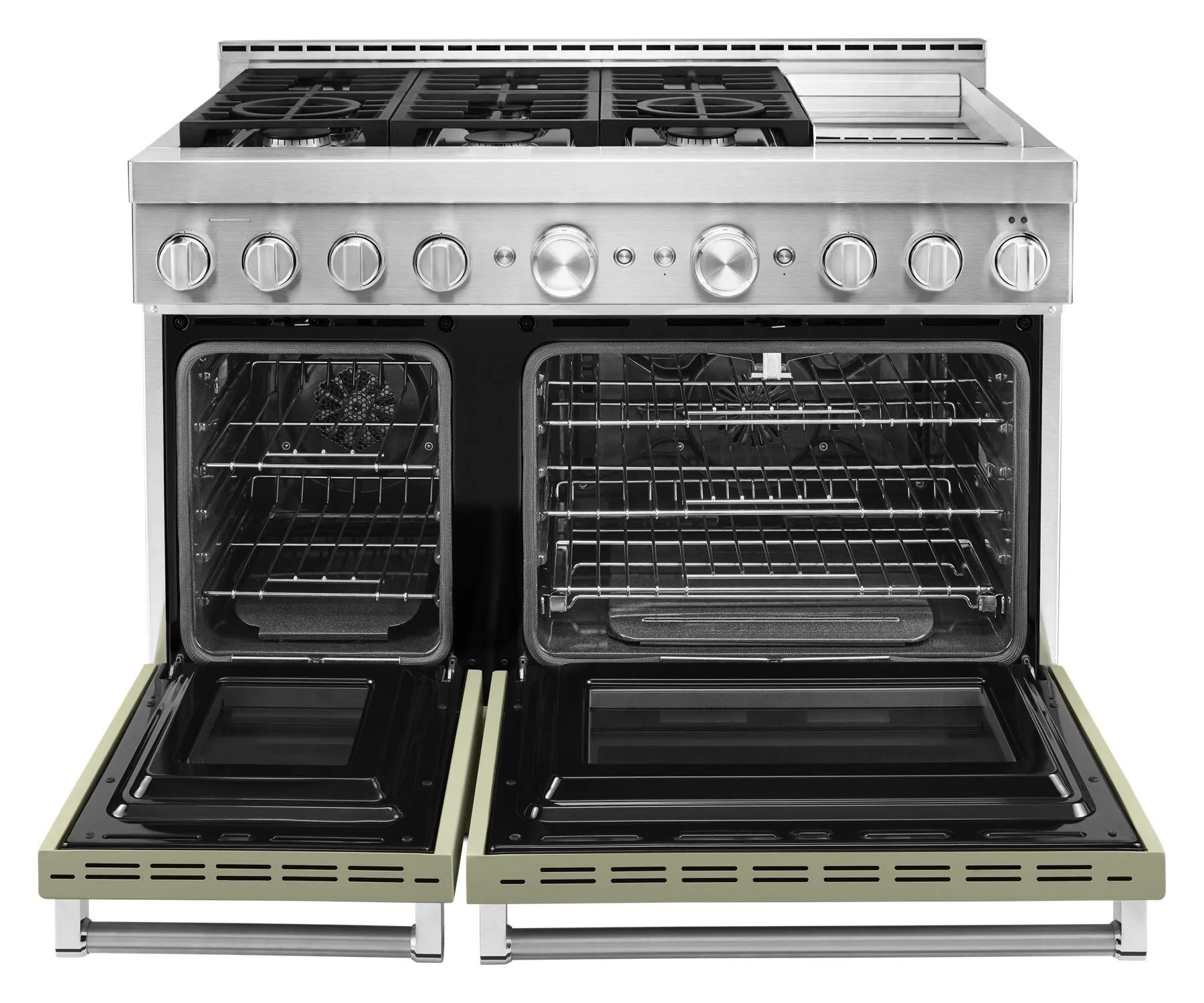 Kitchenaid KFGC558JAV Kitchenaid 48'' Smart Commercial-Style Gas Range With Griddle - Avocado Cream