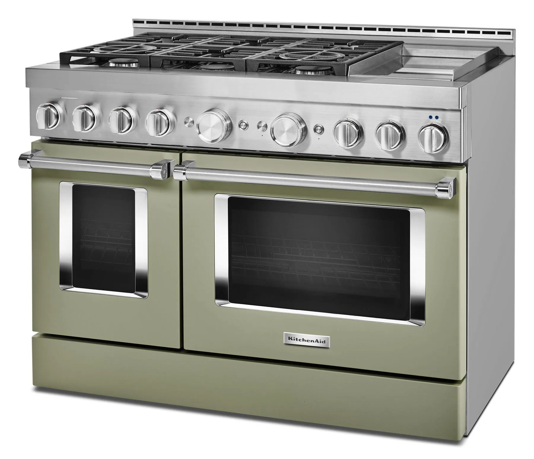 Kitchenaid KFGC558JAV Kitchenaid 48'' Smart Commercial-Style Gas Range With Griddle - Avocado Cream