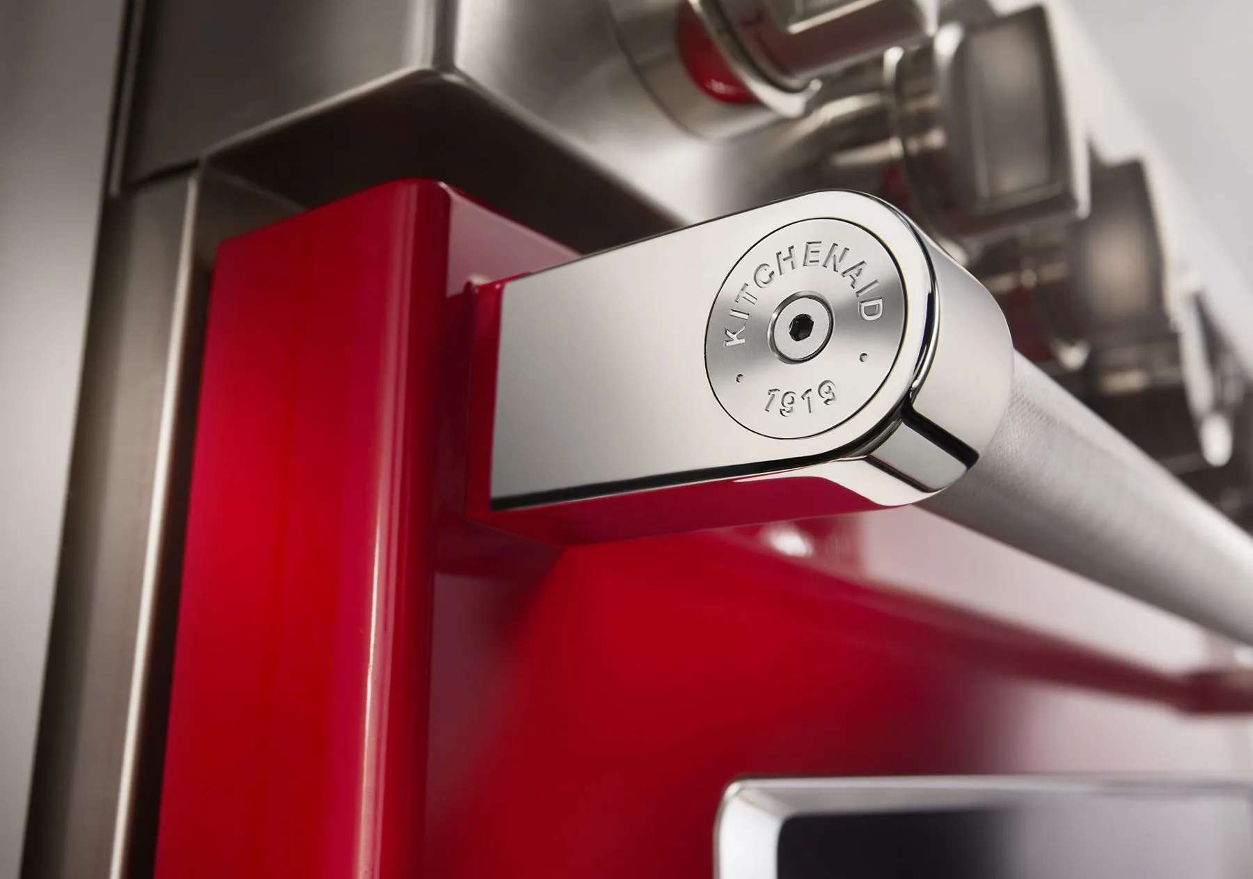 Kitchenaid KFGC558JPA Kitchenaid 48'' Smart Commercial-Style Gas Range With Griddle - Passion Red