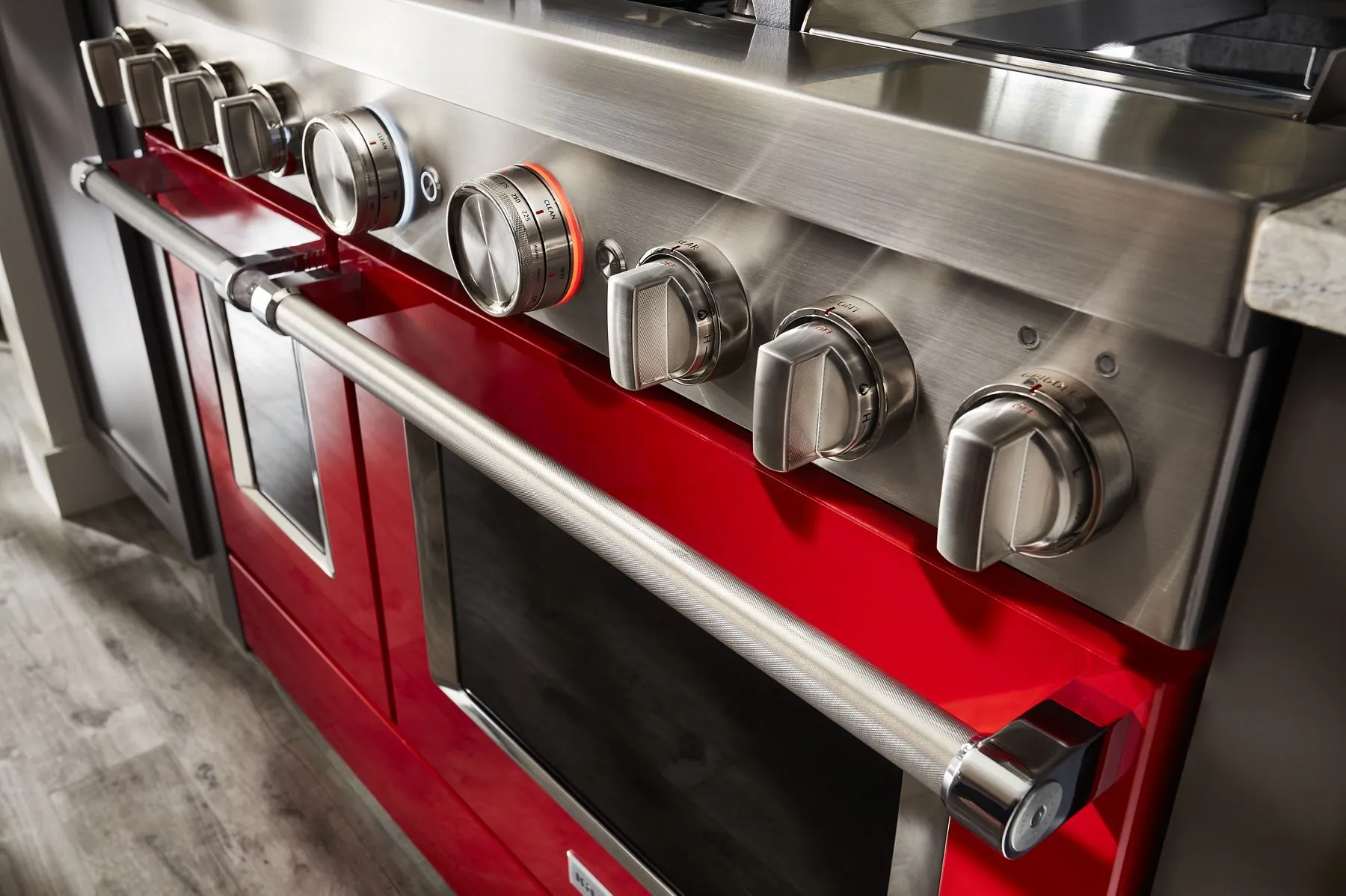 Kitchenaid KFGC558JPA Kitchenaid 48'' Smart Commercial-Style Gas Range With Griddle - Passion Red