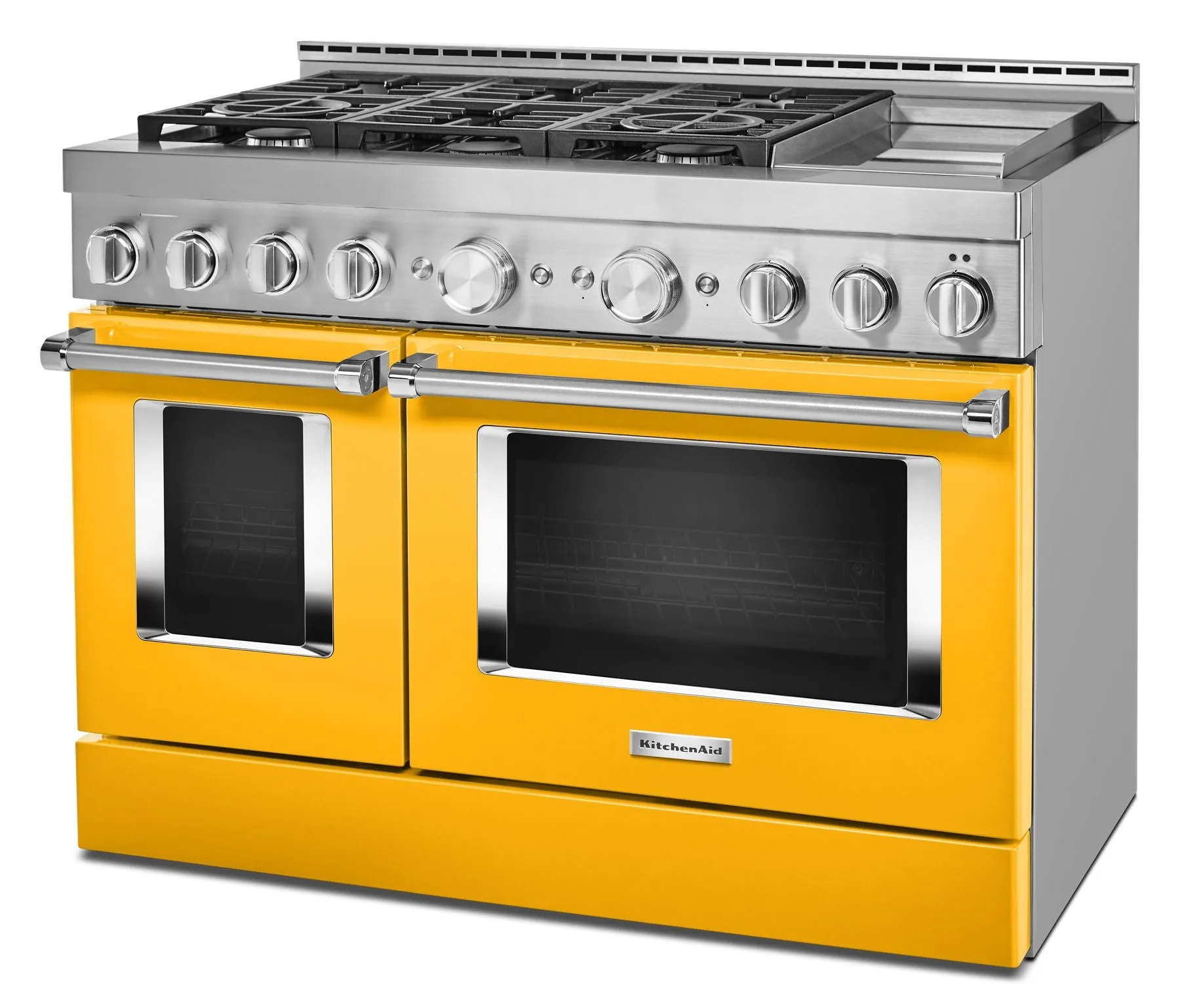 Kitchenaid KFGC558JYP Kitchenaid 48'' Smart Commercial-Style Gas Range With Griddle - Yellow Pepper