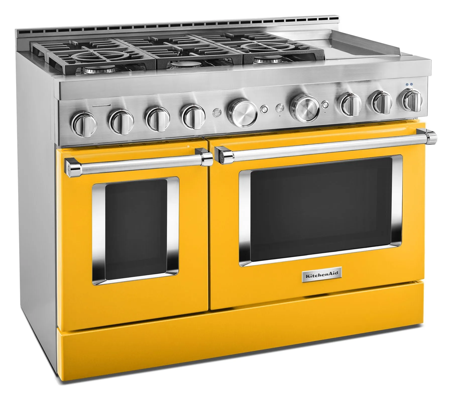 Kitchenaid KFGC558JYP Kitchenaid 48'' Smart Commercial-Style Gas Range With Griddle - Yellow Pepper