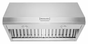 Kitchenaid KVWC906KSS 36 585 Or 1170 Cfm Motor Class Commercial-Style Wall-Mount Canopy Range Hood - Stainless Steel