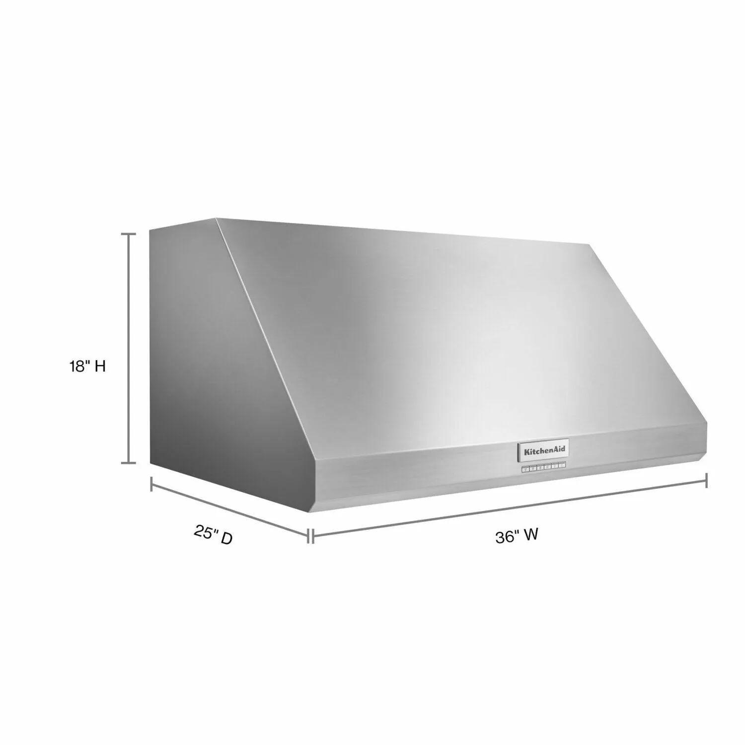 Kitchenaid KVWC906KSS 36 585 Or 1170 Cfm Motor Class Commercial-Style Wall-Mount Canopy Range Hood - Stainless Steel