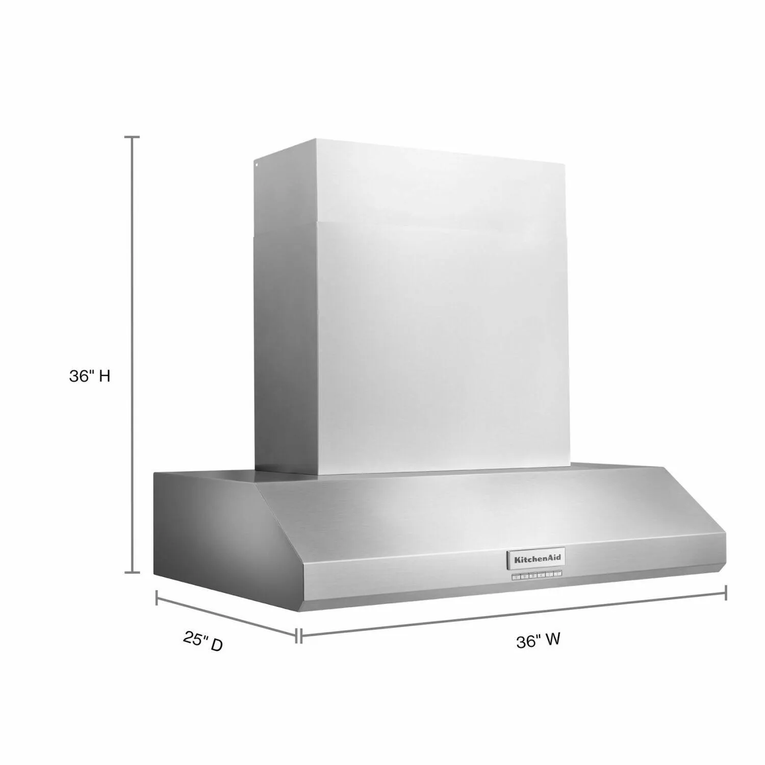 Kitchenaid KVWC956KSS 36 585 Or 1170 Cfm Motor Class Commercial-Style Wall-Mount Canopy Range Hood - Stainless Steel