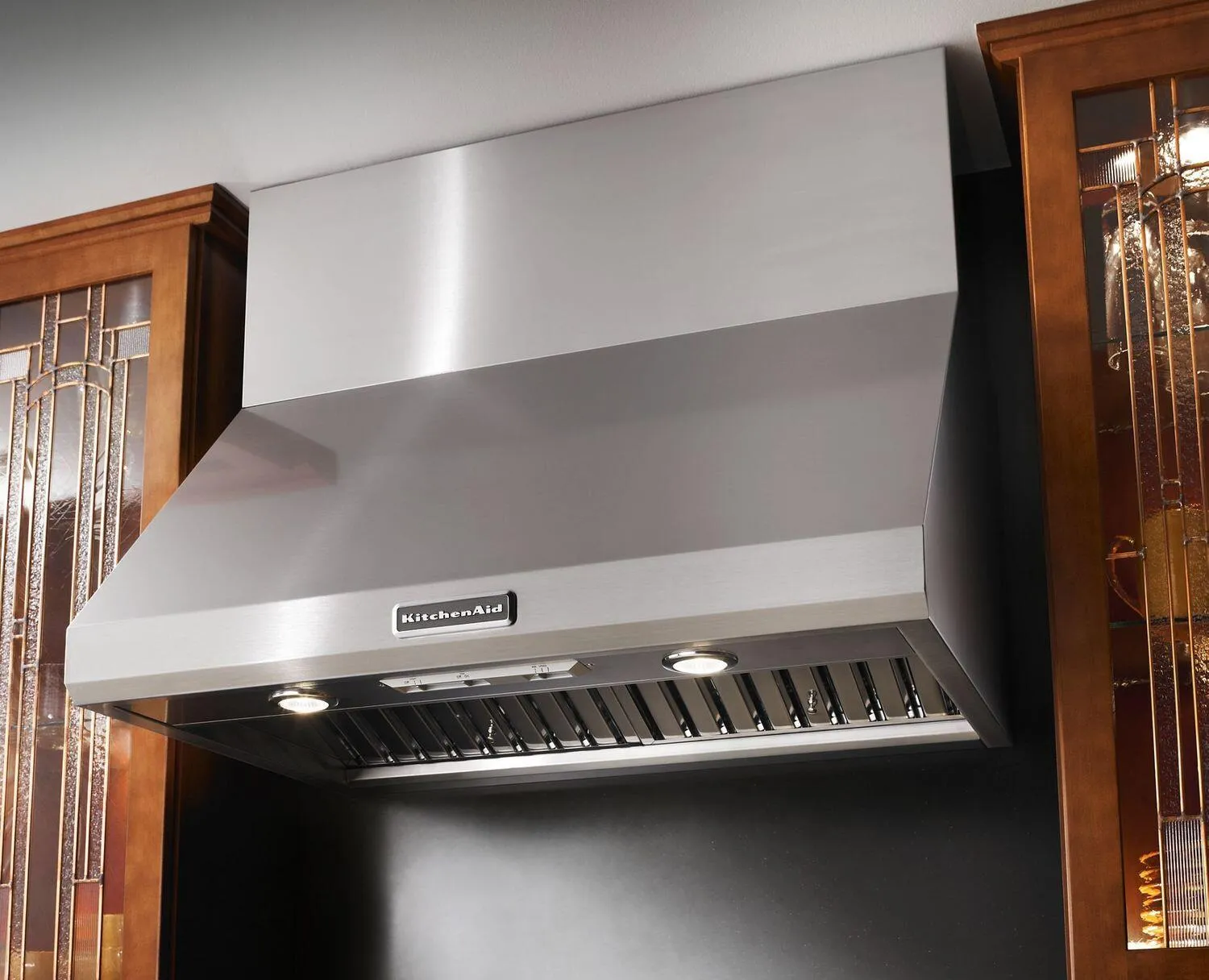 Kitchenaid KXW8736YSS 36'' Wall-Mount 600-1200 Cfm Canopy Hood. Commercial-Style Stainless Steel