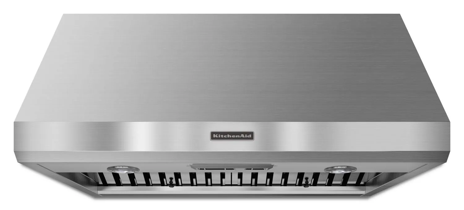 Kitchenaid KXW8736YSS 36'' Wall-Mount 600-1200 Cfm Canopy Hood. Commercial-Style Stainless Steel