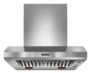 Kitchenaid KXW9736YSS 36'' Wall-Mount 600-1200 Cfm Canopy Hood. Commercial-Style Stainless Steel