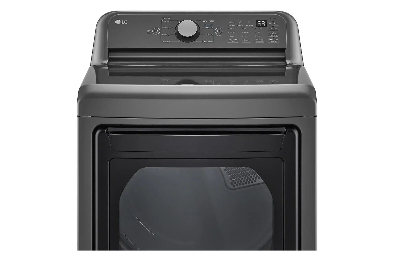 Lg DLE7150M 7.3 Cu. Ft. Top Load Energy Star Electric Dryer With Sensor Dry. Flowsense & Clean Filter Indicators