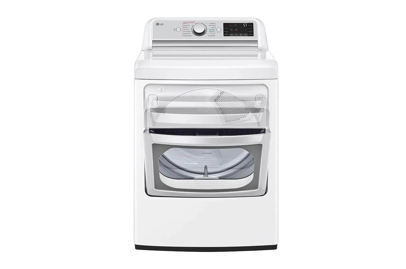 Lg DLEX7900WE 7.3 Cu. Ft. Ultra Large Capacity Smart Wi-Fi Enabled Rear Control Electric Dryer With Turbosteam&#8482;