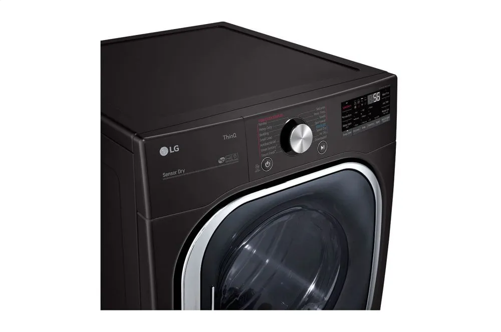 Lg DLGX4501B 7.4 Cu. Ft. Ultra Large Capacity Smart Wi-Fi Enabled Front Load Gas Dryer With Turbosteam&#8482; And Built-In Intelligence