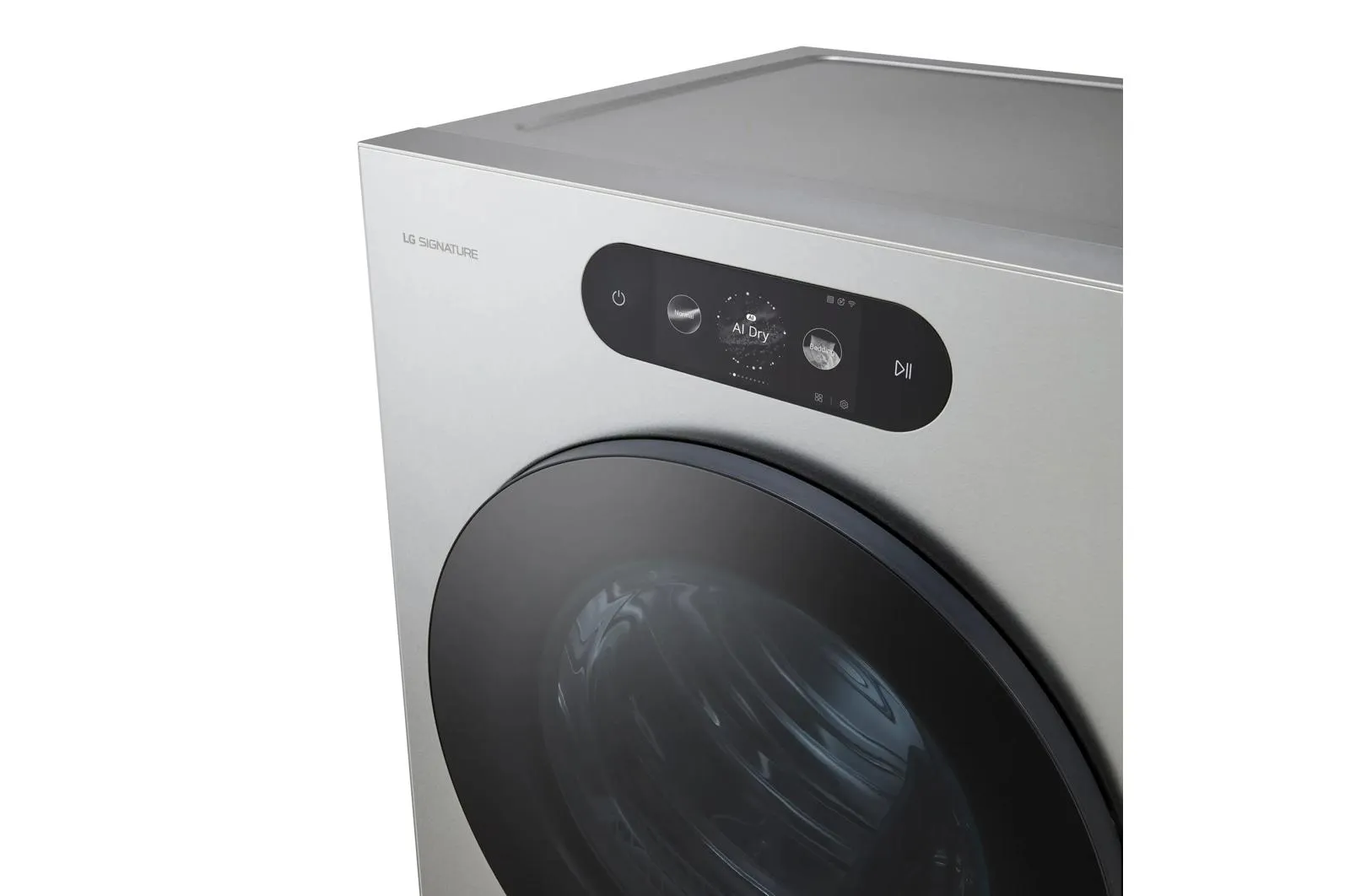 Lg DLGX9901S Lg Signature 9.0 Cu. Ft. Mega Capacity Smart Front Load Gas Dryer With Built-In Intelligence. Turbosteam And Touch Lcd Control