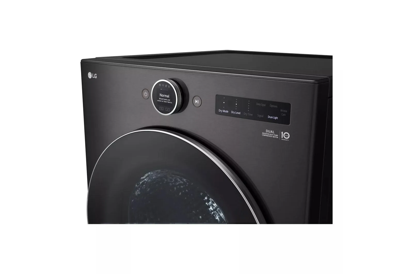 Lg DLHC5502B 7.8 Cu. Ft. Mega Capacity Smart Front Load Dryer With Dual Inverter Heatpump&#8482; Technology And Inverter Direct Drive Motor System