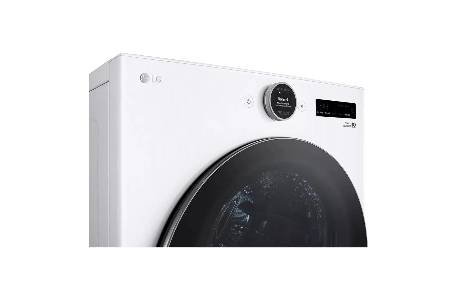 Lg DLHC5502W 7.8 Cu. Ft. Mega Capacity Smart Front Load Dryer With Dual Inverter Heatpump&#8482; Technology And Inverter Direct Drive Motor System