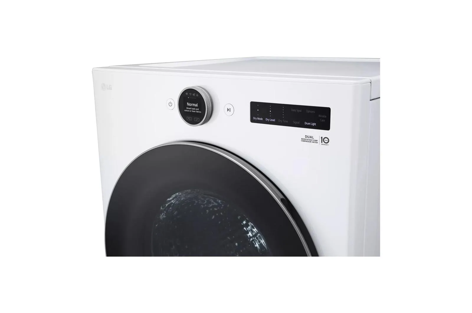 Lg DLHC5502W 7.8 Cu. Ft. Mega Capacity Smart Front Load Dryer With Dual Inverter Heatpump&#8482; Technology And Inverter Direct Drive Motor System