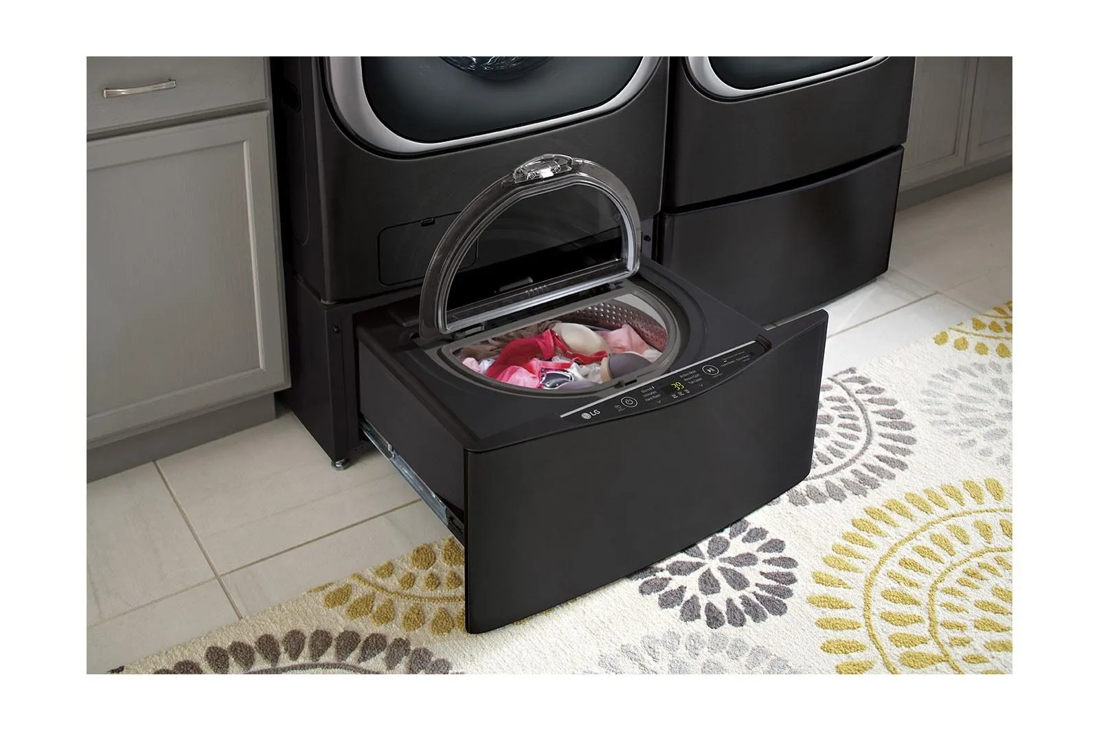 Lg WD200CB 1.0 Cu. Ft. Lg Sidekick&#8482; Pedestal Washer. Lg Twinwash&#8482; Compatible