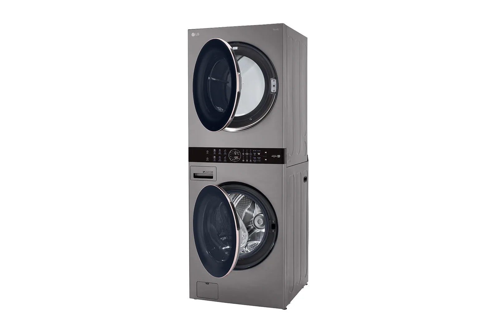 Lg WKE100HVA Single Unit Front Load Lg Washtower&#8482; With Center Control&#8482; 4.5 Cu. Ft. Washer And 7.4 Cu. Ft. Electric Dryer