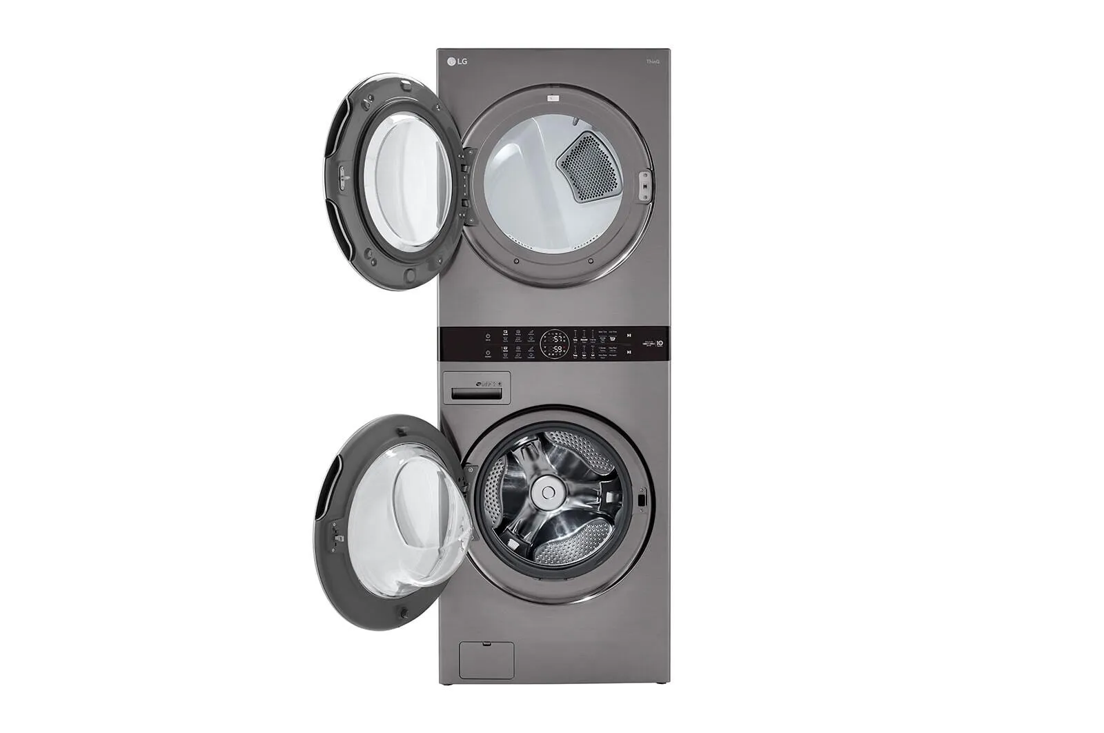 Lg WKE100HVA Single Unit Front Load Lg Washtower&#8482; With Center Control&#8482; 4.5 Cu. Ft. Washer And 7.4 Cu. Ft. Electric Dryer