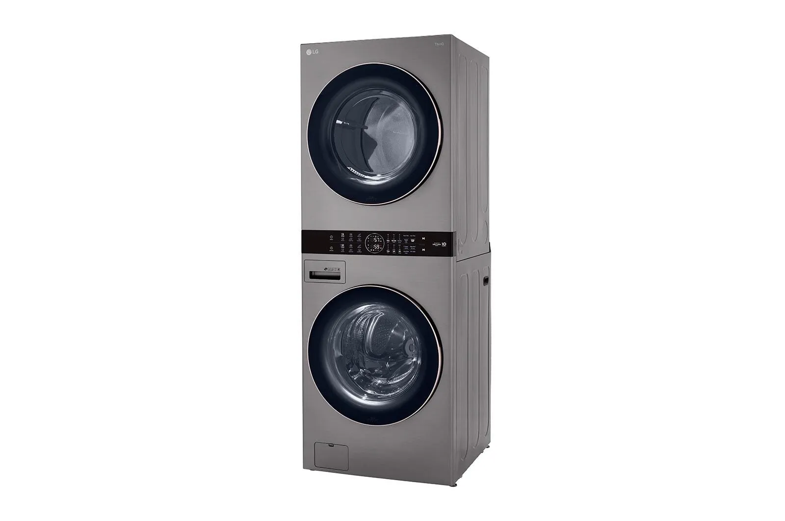 Lg WKE100HVA Single Unit Front Load Lg Washtower&#8482; With Center Control&#8482; 4.5 Cu. Ft. Washer And 7.4 Cu. Ft. Electric Dryer
