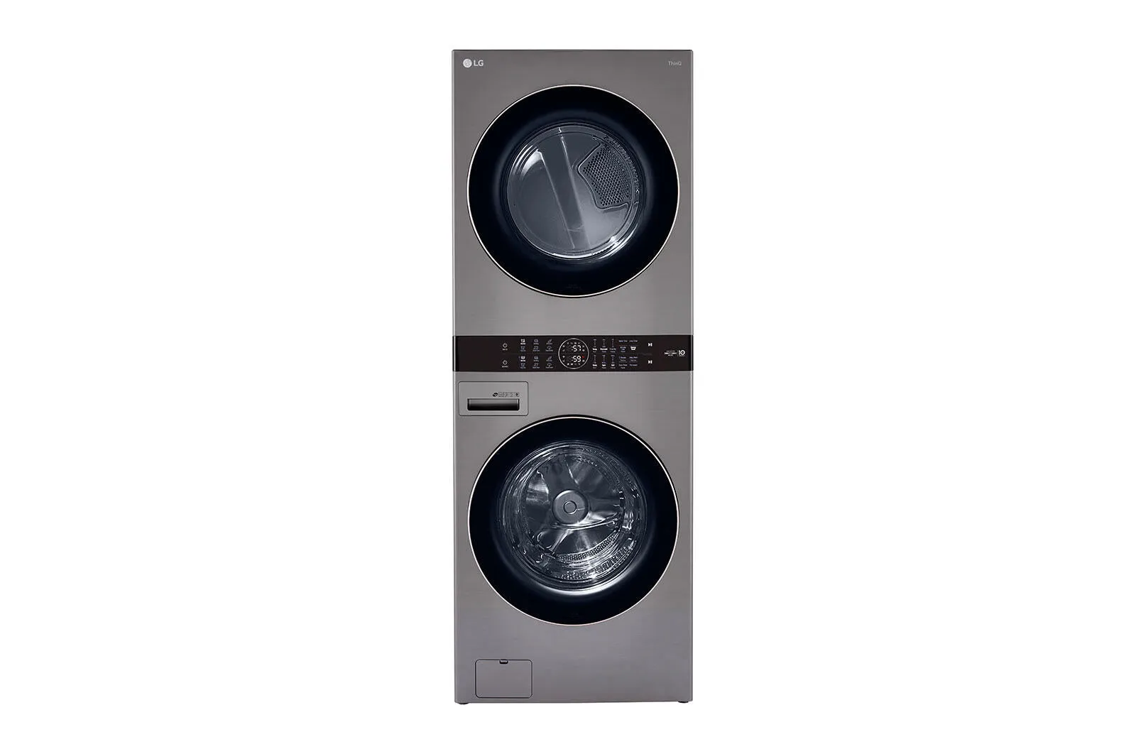 Lg WKE100HVA Single Unit Front Load Lg Washtower&#8482; With Center Control&#8482; 4.5 Cu. Ft. Washer And 7.4 Cu. Ft. Electric Dryer