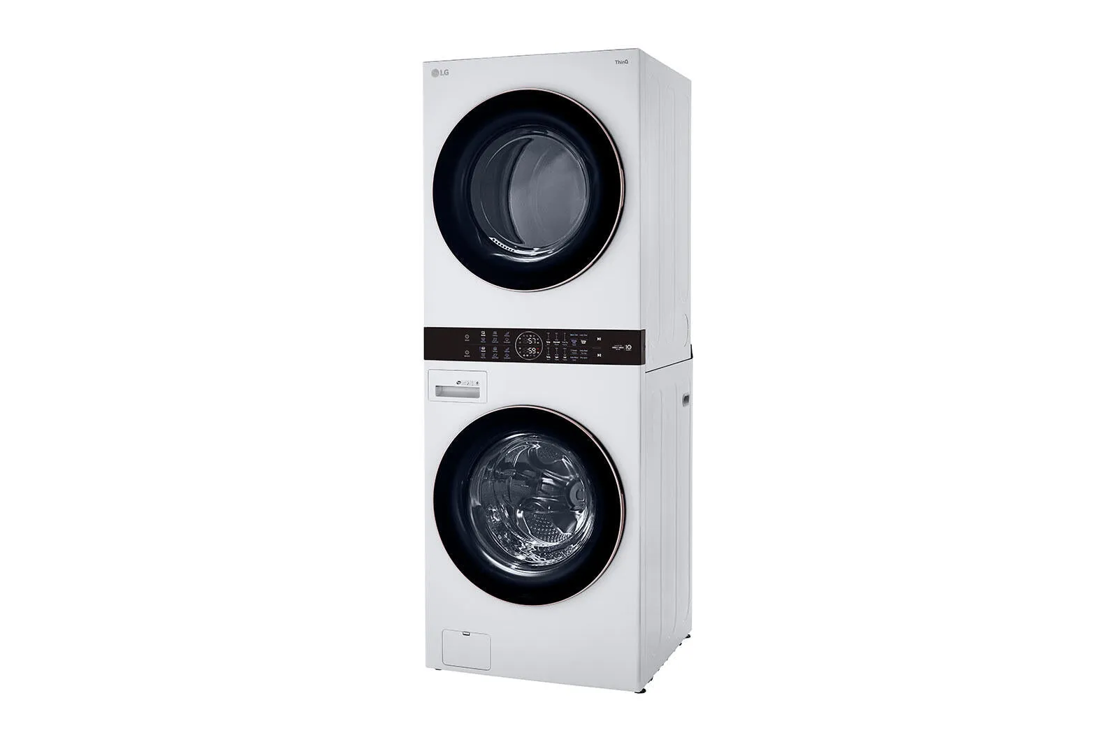 Lg WKE100HWA Single Unit Front Load Lg Washtower&#8482; With Center Control&#8482; 4.5 Cu. Ft. Washer And 7.4 Cu. Ft. Electric Dryer