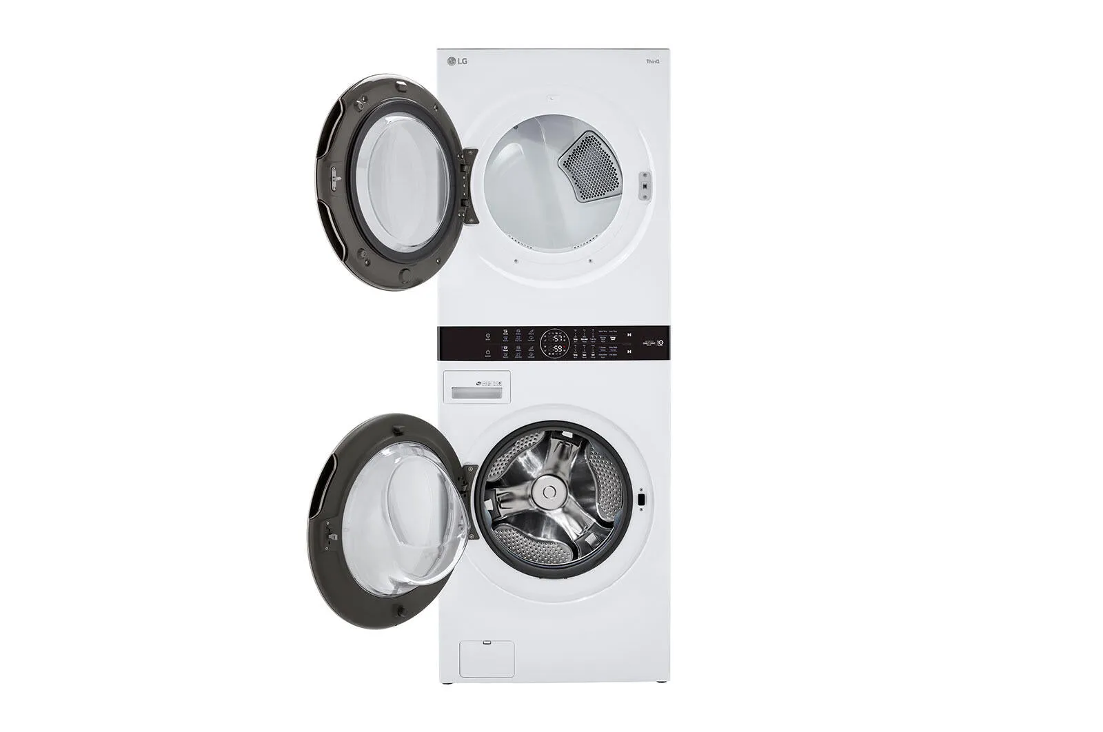 Lg WKE100HWA Single Unit Front Load Lg Washtower&#8482; With Center Control&#8482; 4.5 Cu. Ft. Washer And 7.4 Cu. Ft. Electric Dryer