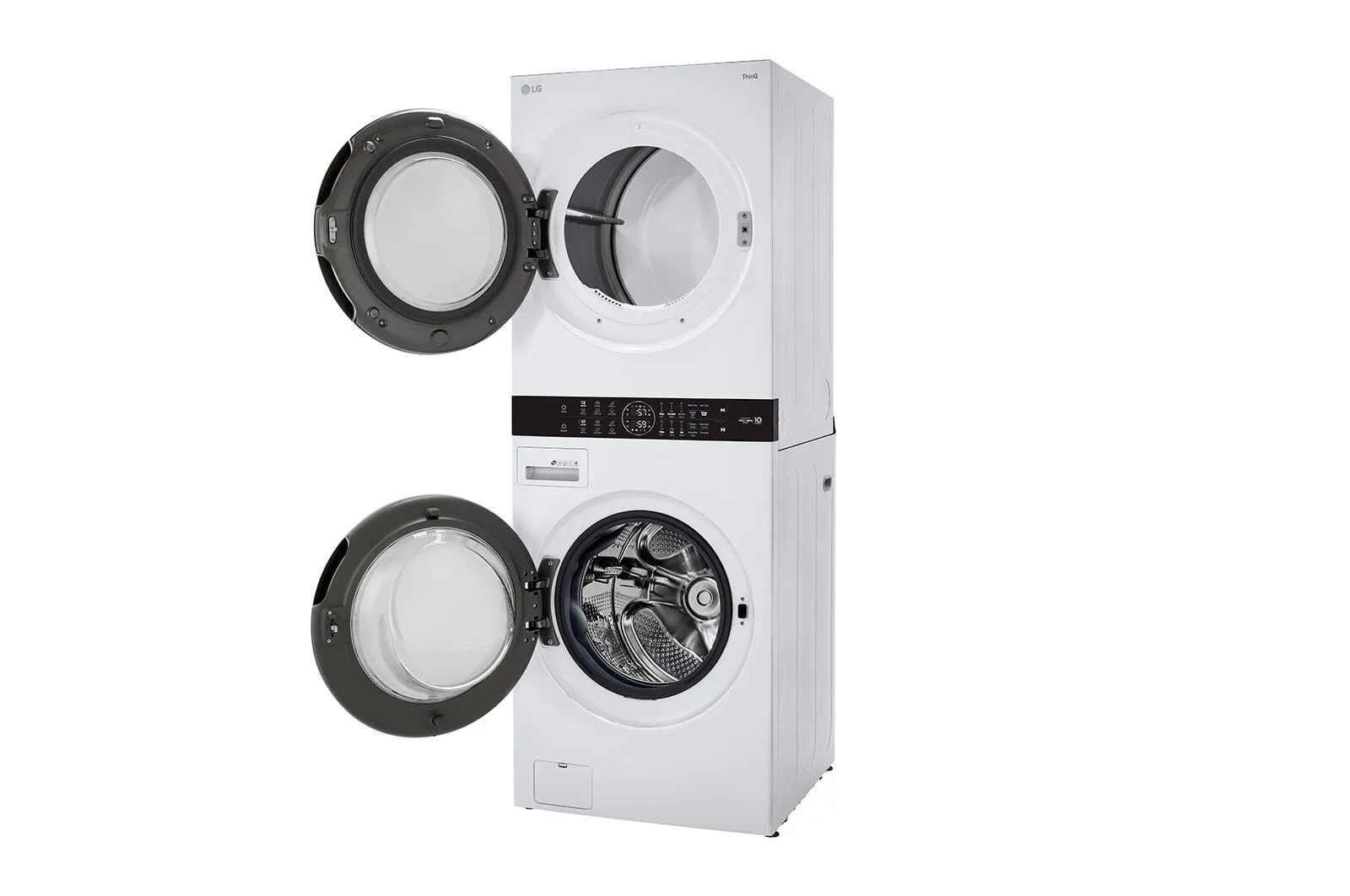 Lg WKE100HWA Single Unit Front Load Lg Washtower&#8482; With Center Control&#8482; 4.5 Cu. Ft. Washer And 7.4 Cu. Ft. Electric Dryer