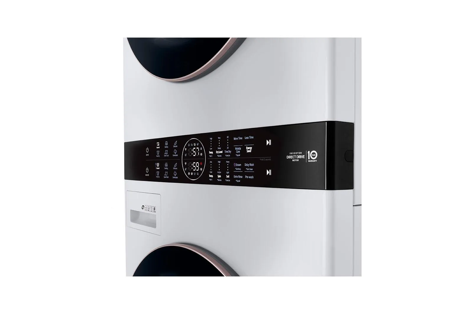 Lg WKE100HWA Single Unit Front Load Lg Washtower&#8482; With Center Control&#8482; 4.5 Cu. Ft. Washer And 7.4 Cu. Ft. Electric Dryer