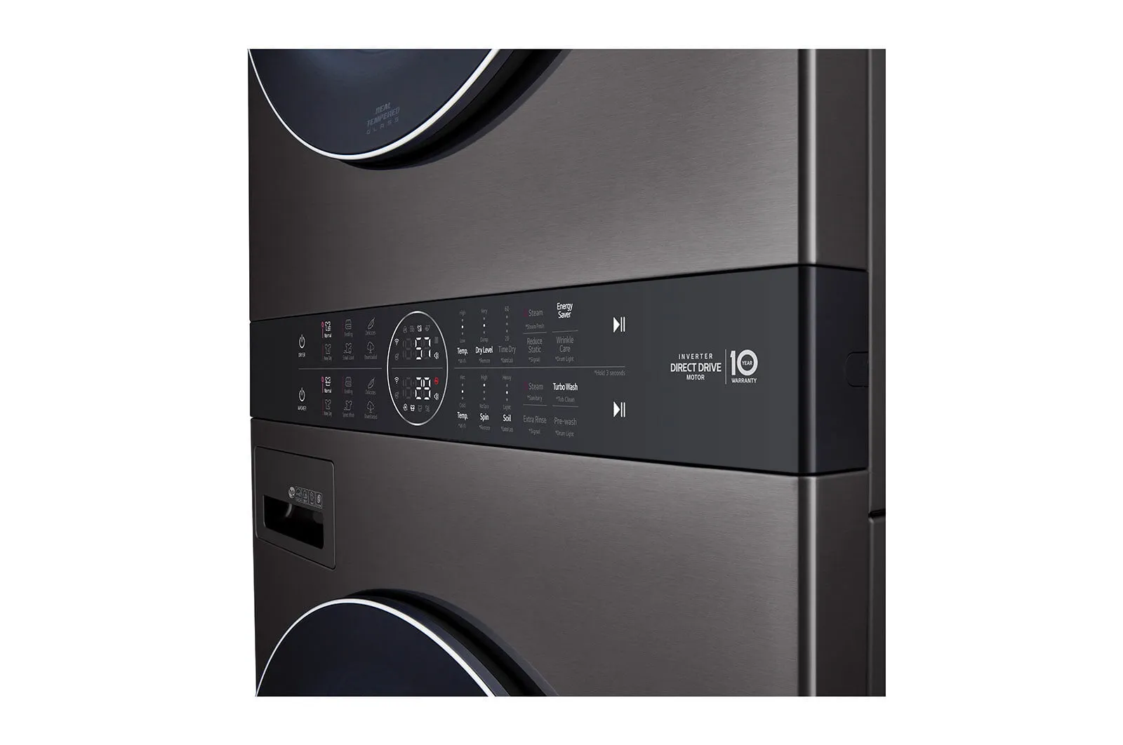 Lg WKEX200HBA Single Unit Front Load Lg Washtower&#8482; With Center Control&#8482; 4.5 Cu. Ft. Washer And 7.4 Cu. Ft. Electric Dryer