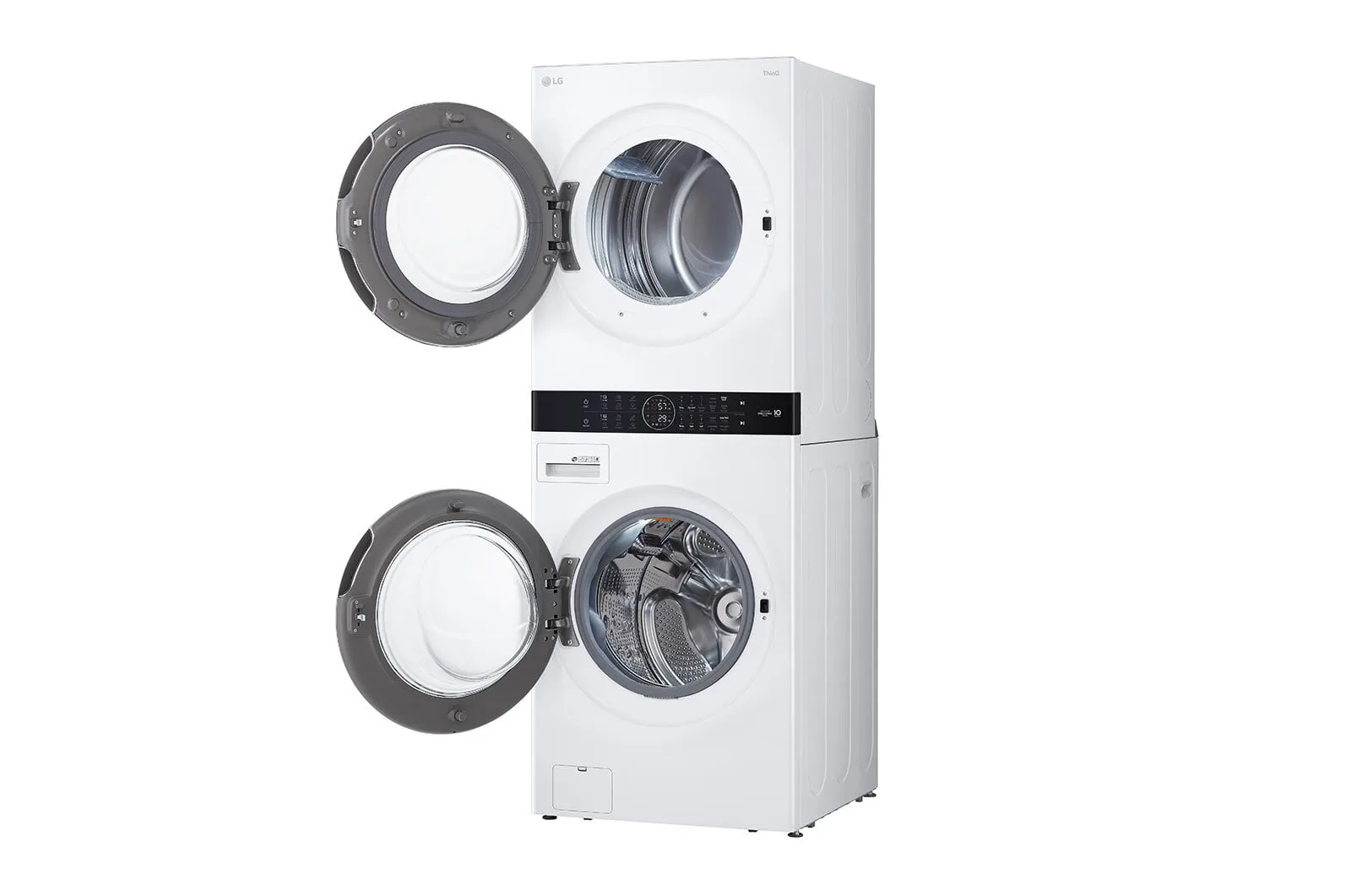Lg WKEX200HWA Single Unit Front Load Lg Washtower&#8482; With Center Control&#8482; 4.5 Cu. Ft. Washer And 7.4 Cu. Ft. Electric Dryer