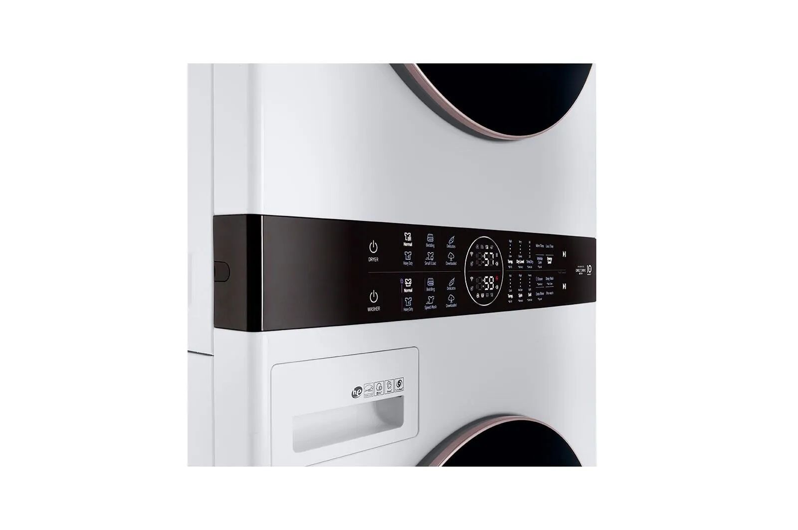 Lg WKG101HWA Single Unit Front Load Lg Washtower&#8482; With Center Control&#8482; 4.5 Cu. Ft. Washer And 7.4 Cu. Ft. Gas Dryer