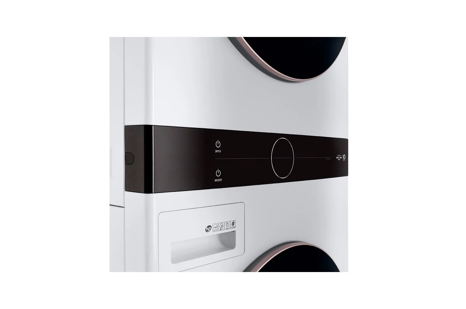 Lg WKG101HWA Single Unit Front Load Lg Washtower&#8482; With Center Control&#8482; 4.5 Cu. Ft. Washer And 7.4 Cu. Ft. Gas Dryer